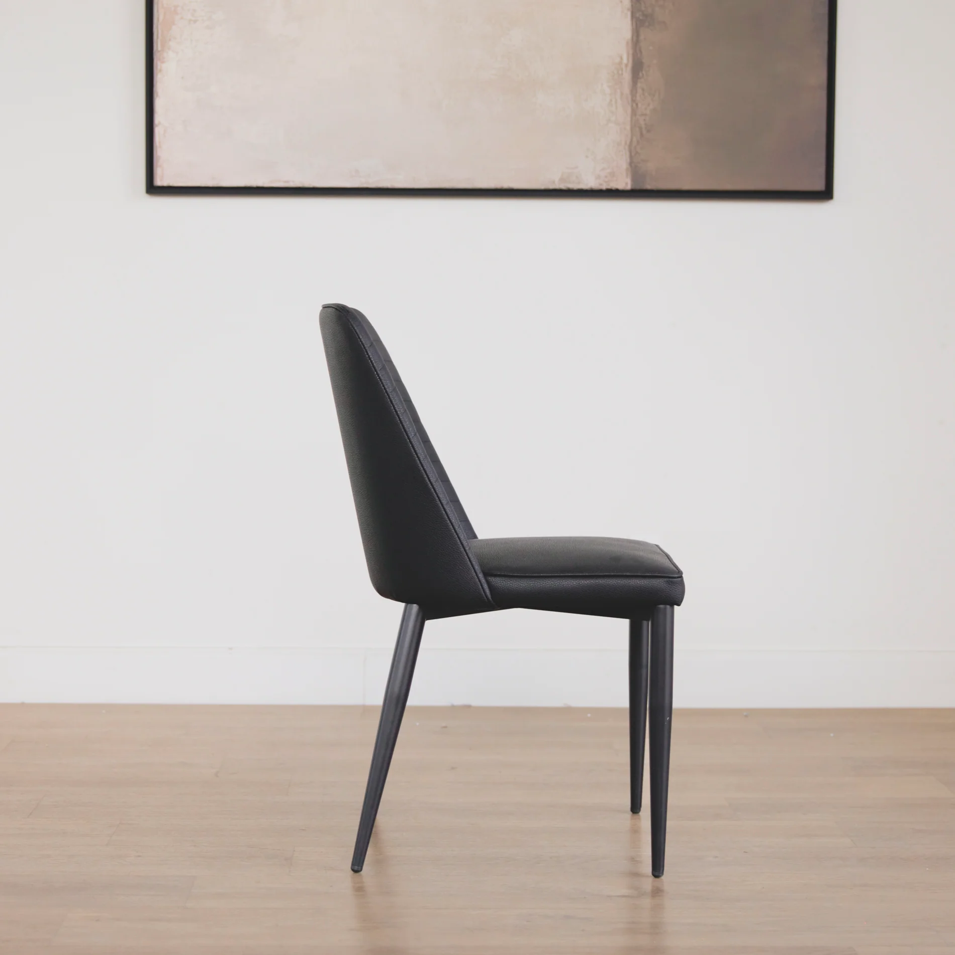 Chaise de cuisine en cuir végane noir - Alice - Image 4