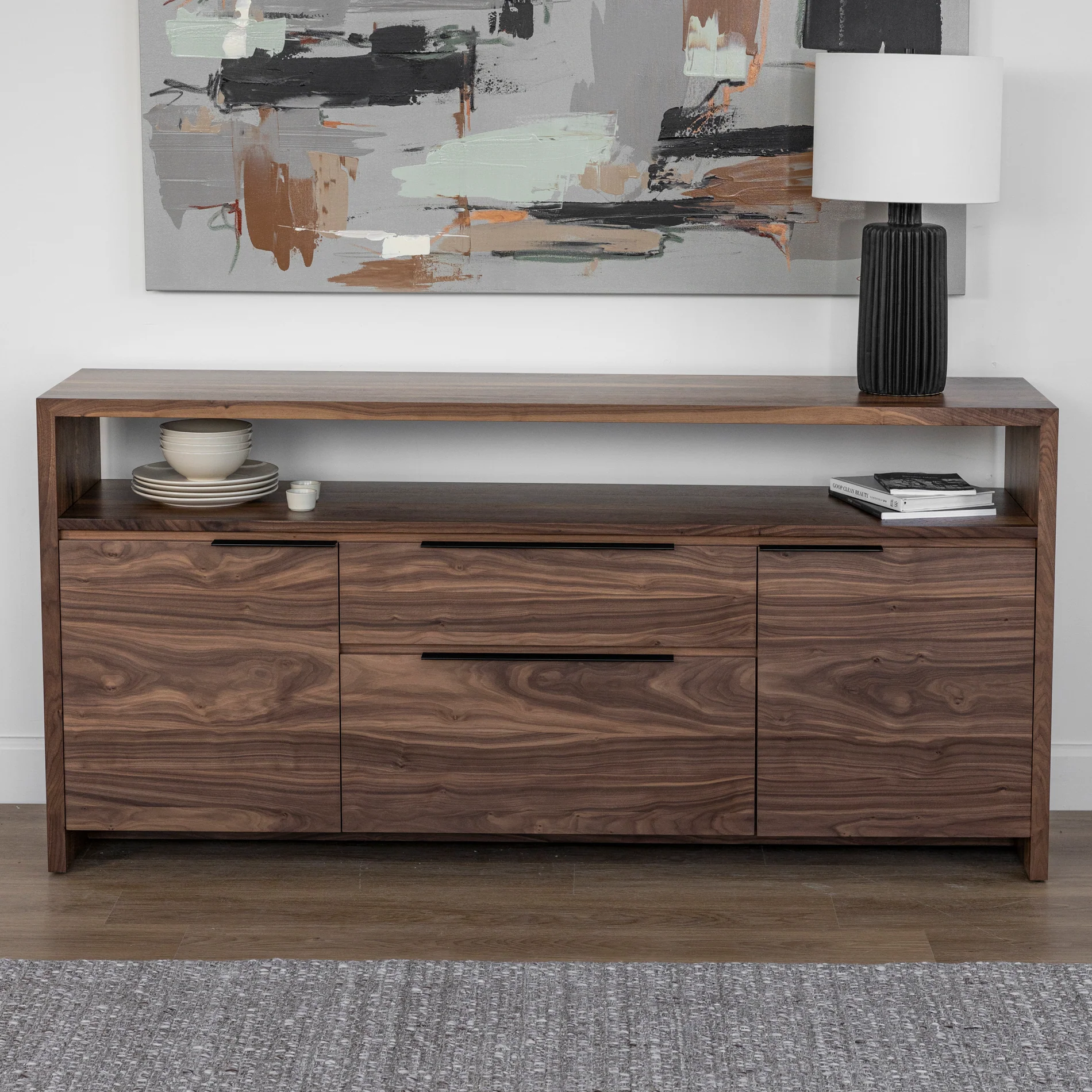 Buffet en noyer naturel - Anabel - Image 9
