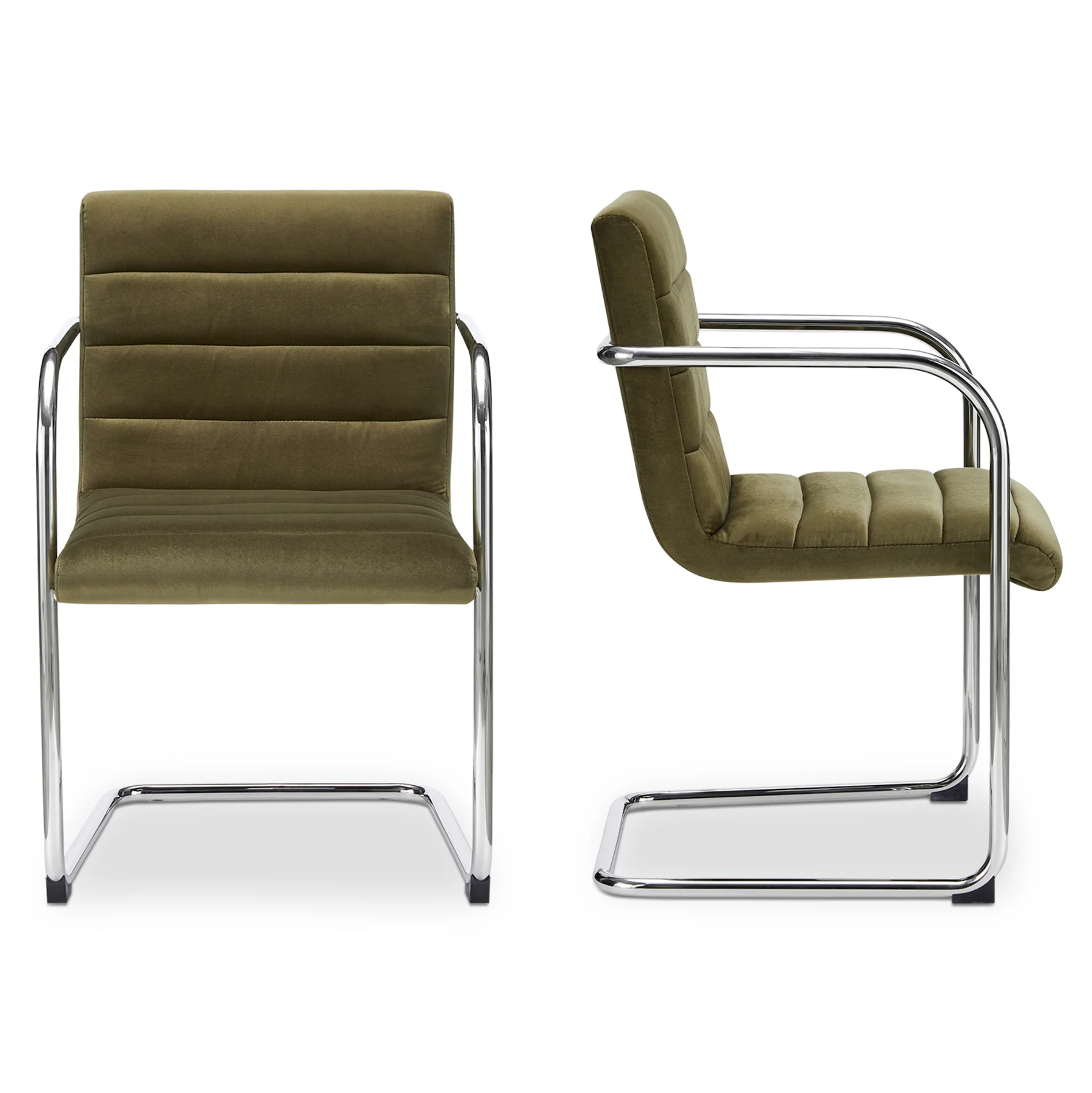 Chaise de cuisine en fibre verte olive - Giorgio - Image 2