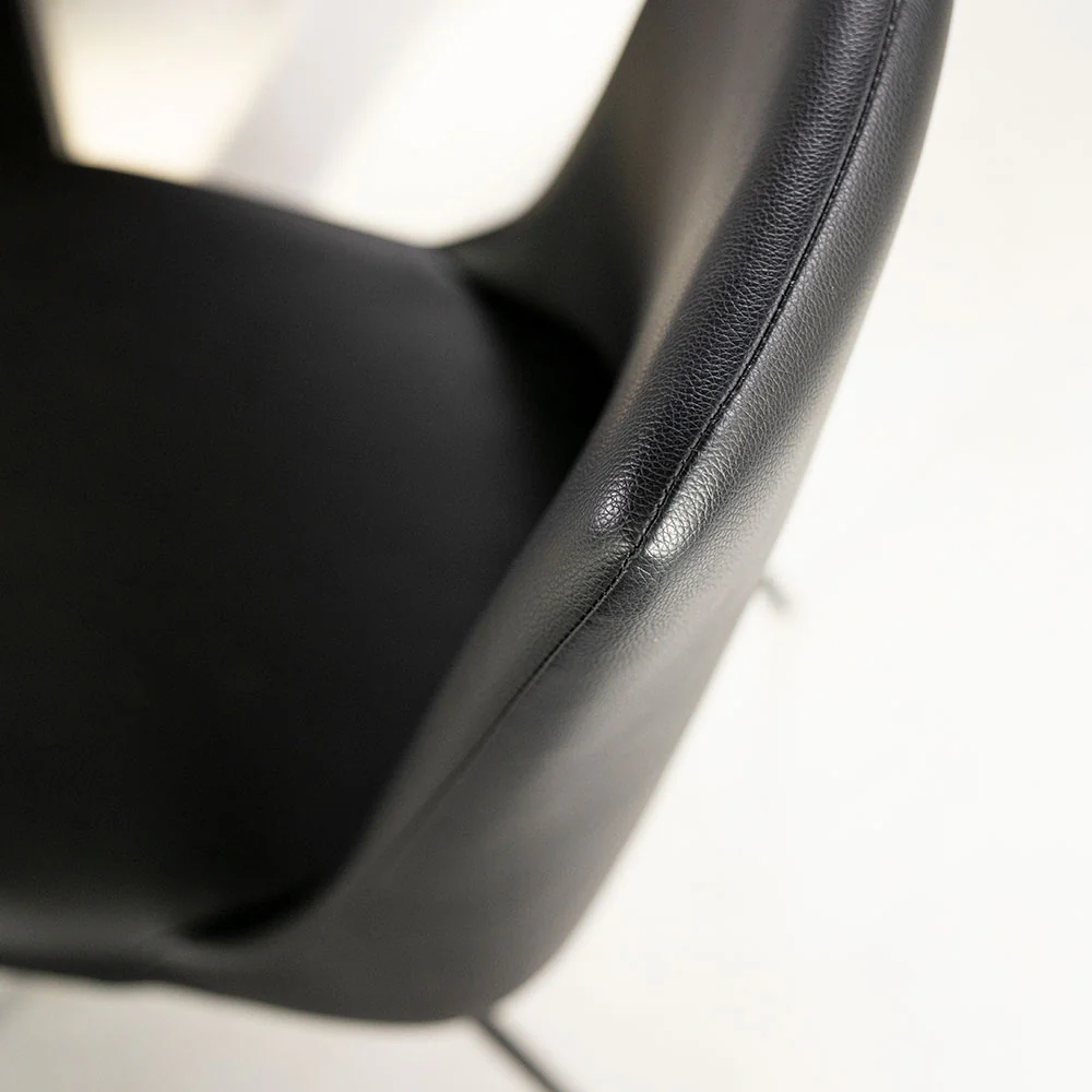 Chaise de cuisine en cuir végane noir - Lazarus - Image 4