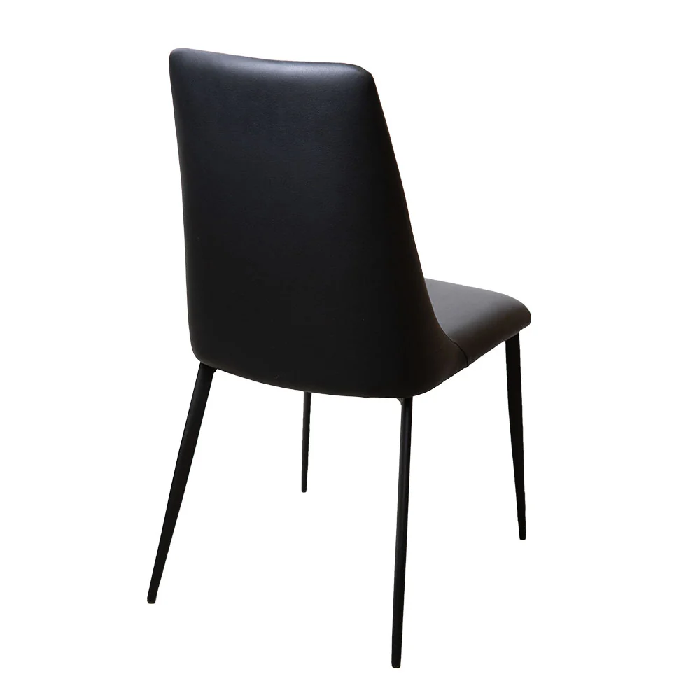Chaise de cuisine en cuir végane noir - Lazarus - Image 8