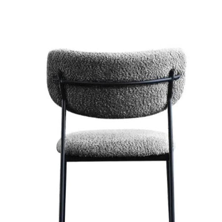 Chaise de cuisine en tissu bouclette ardoise -Lydia - Image 10