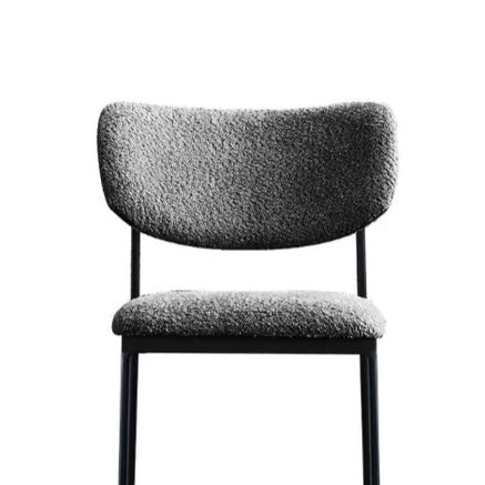Chaise de cuisine en tissu bouclette ardoise -Lydia - Image 9