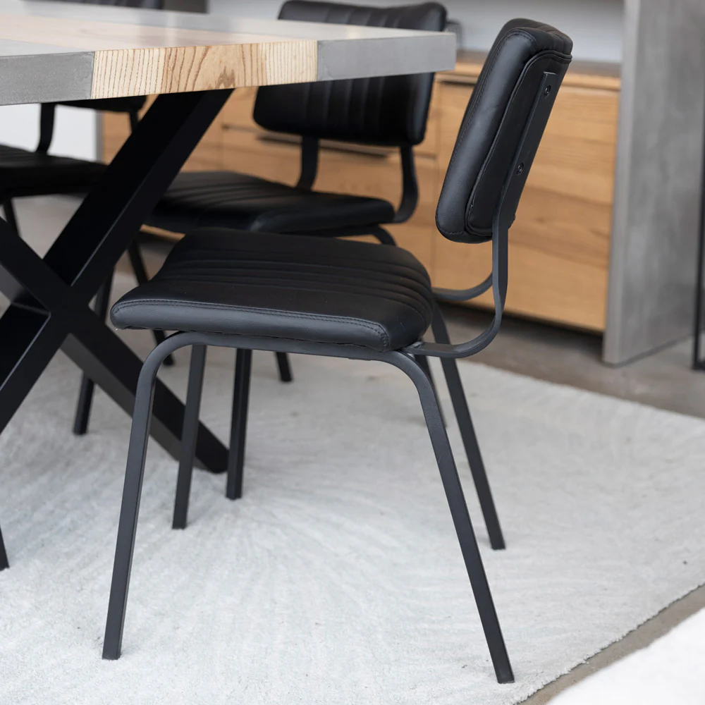 Chaise de cuisine en cuir végane noir - Mcgill - Image 5