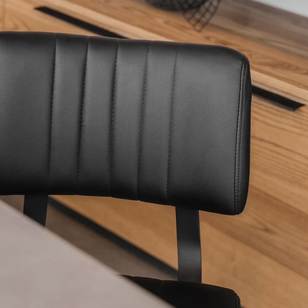 Chaise de cuisine en cuir végane noir - Mcgill - Image 9