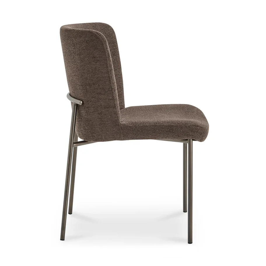 Chaise de cuisine en tissu brun - Nadeau - Image 2