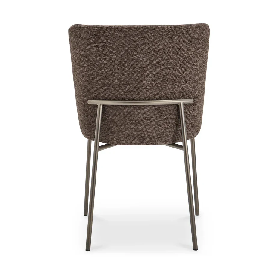 Chaise de cuisine en tissu brun - Nadeau - Image 3