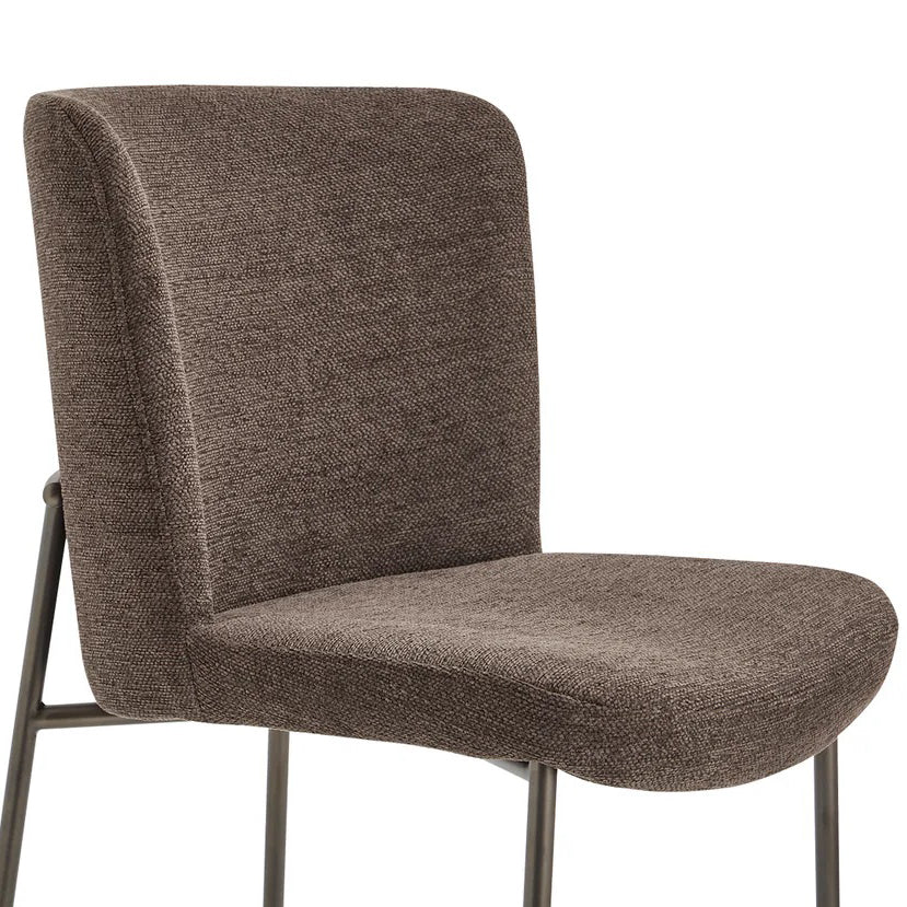 Chaise de cuisine en tissu brun - Nadeau - Image 4