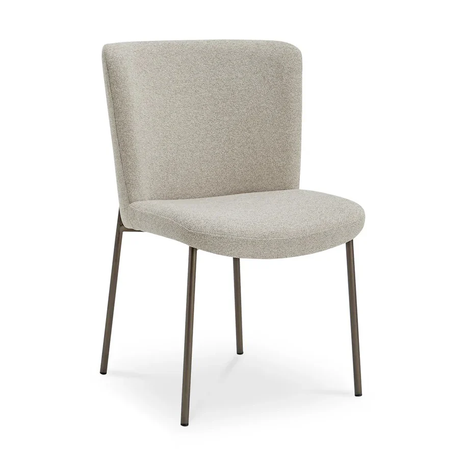 Chaise de cuisine en tissus beige - Nadeau - Image 2
