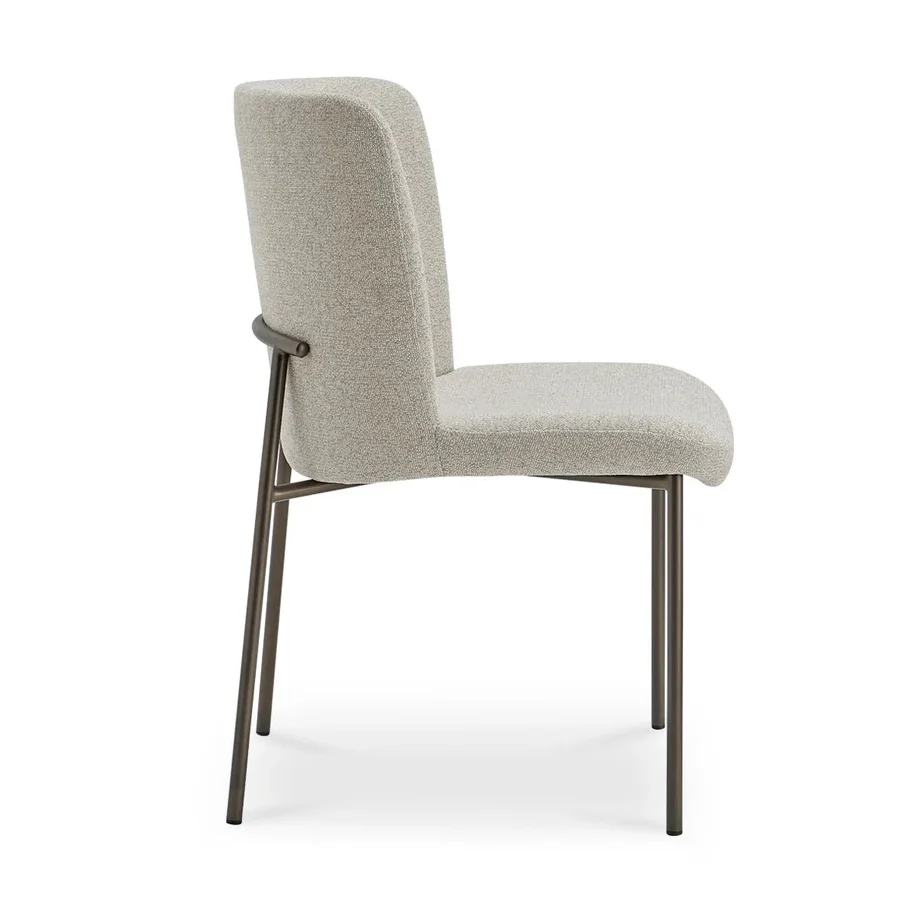 Chaise de cuisine en tissus beige - Nadeau - Image 3