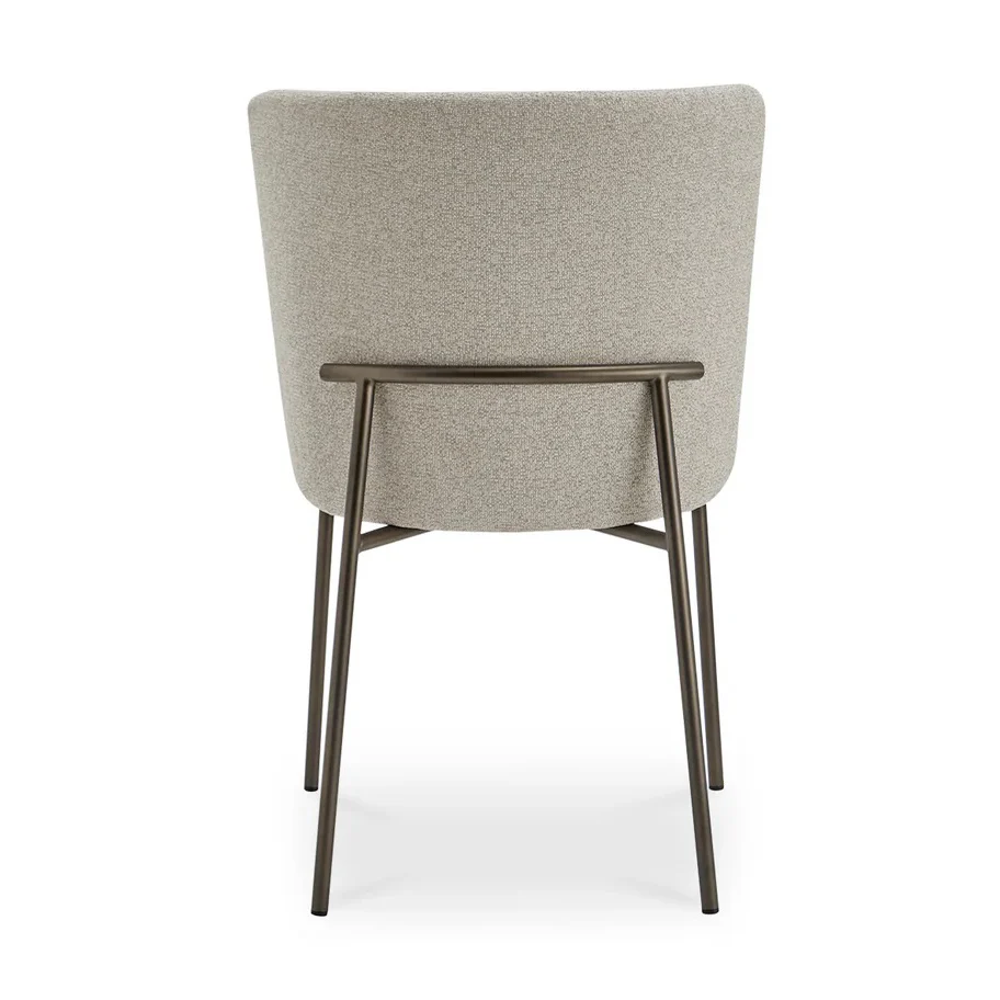 Chaise de cuisine en tissus beige - Nadeau - Image 4