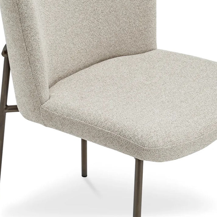 Chaise de cuisine en tissus beige - Nadeau - Image 5