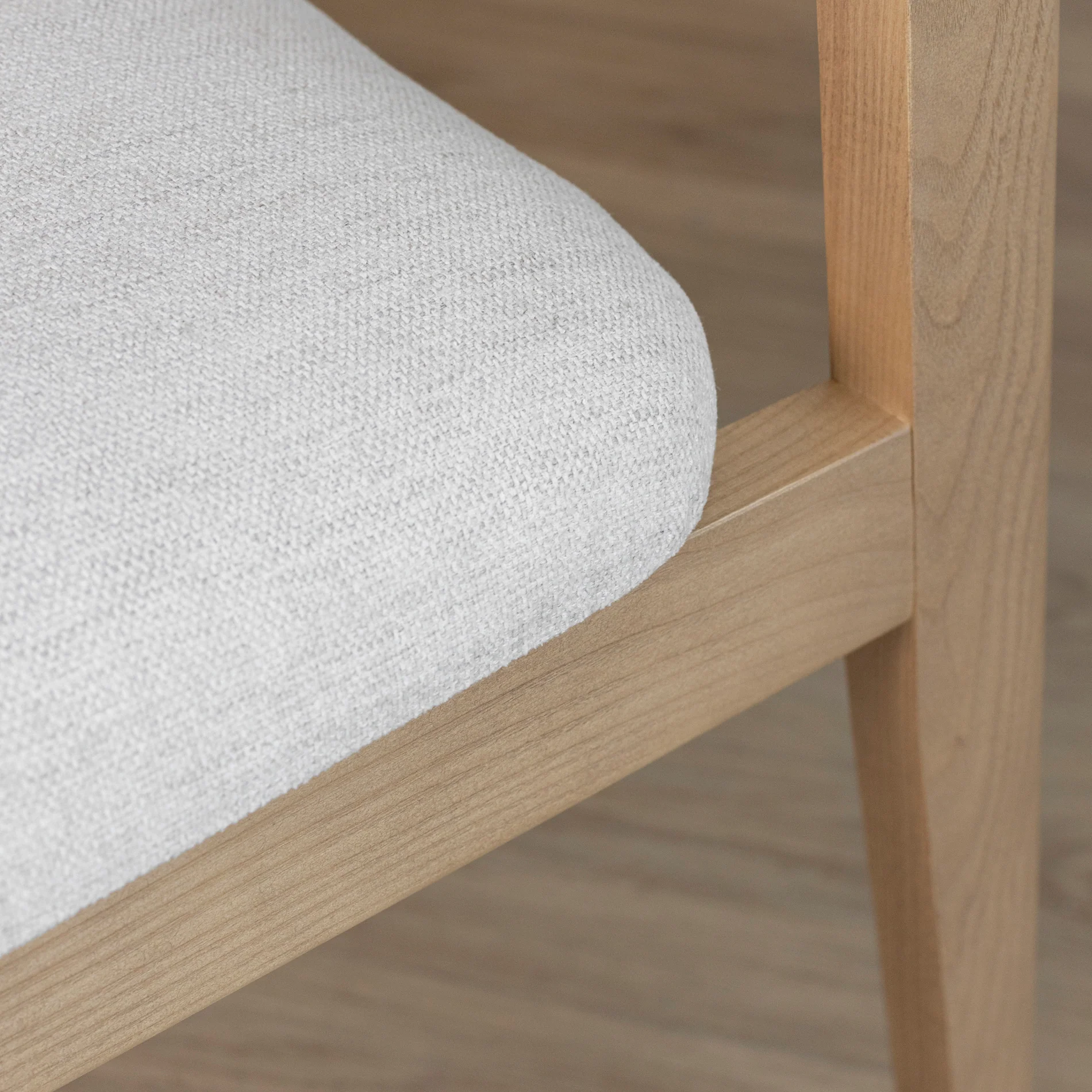 Chaise de cuisine en tissu sablon et frêne blond - Nora - Image 8