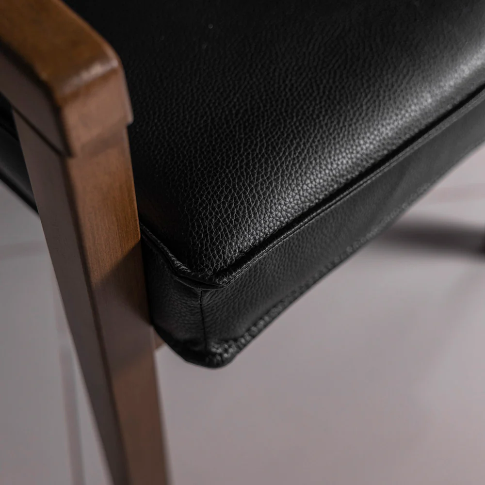Chaise de cuisine en cuir végane noir - Panama - Image 11