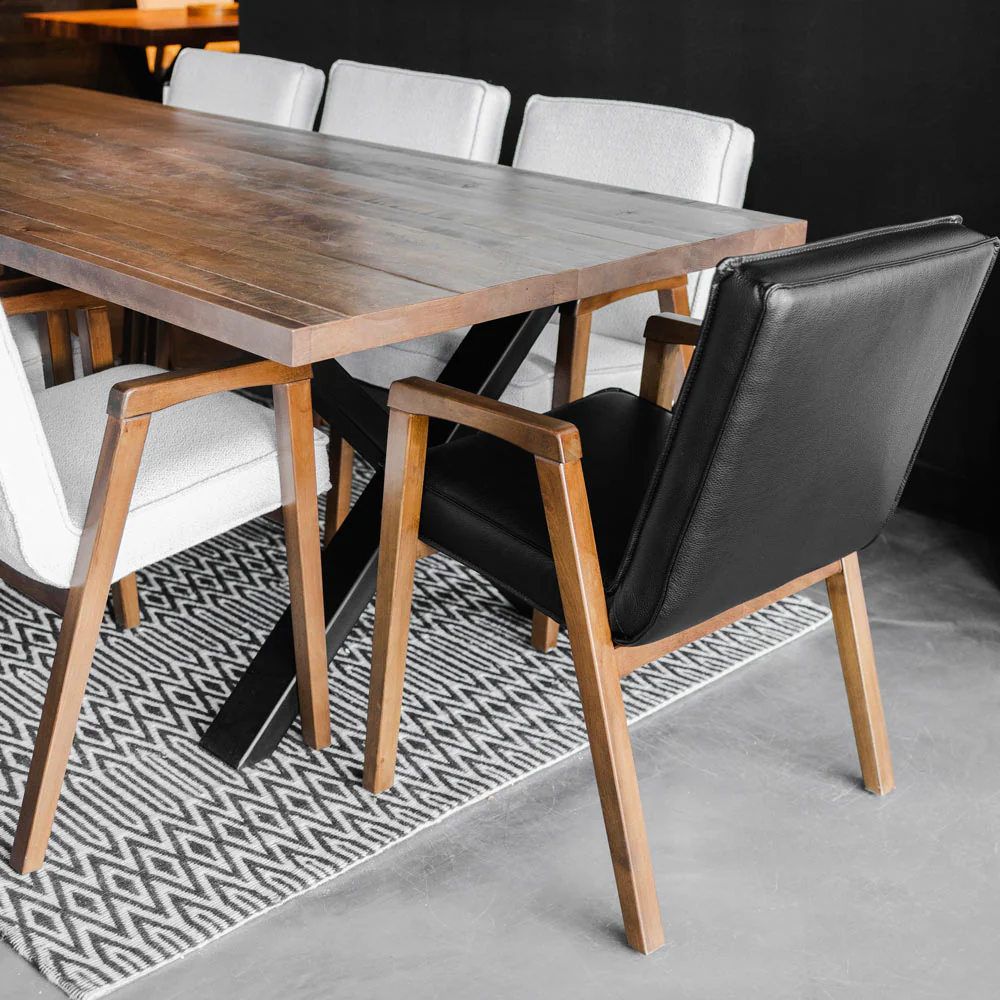 Chaise de cuisine en cuir végane noir - Panama - Image 13