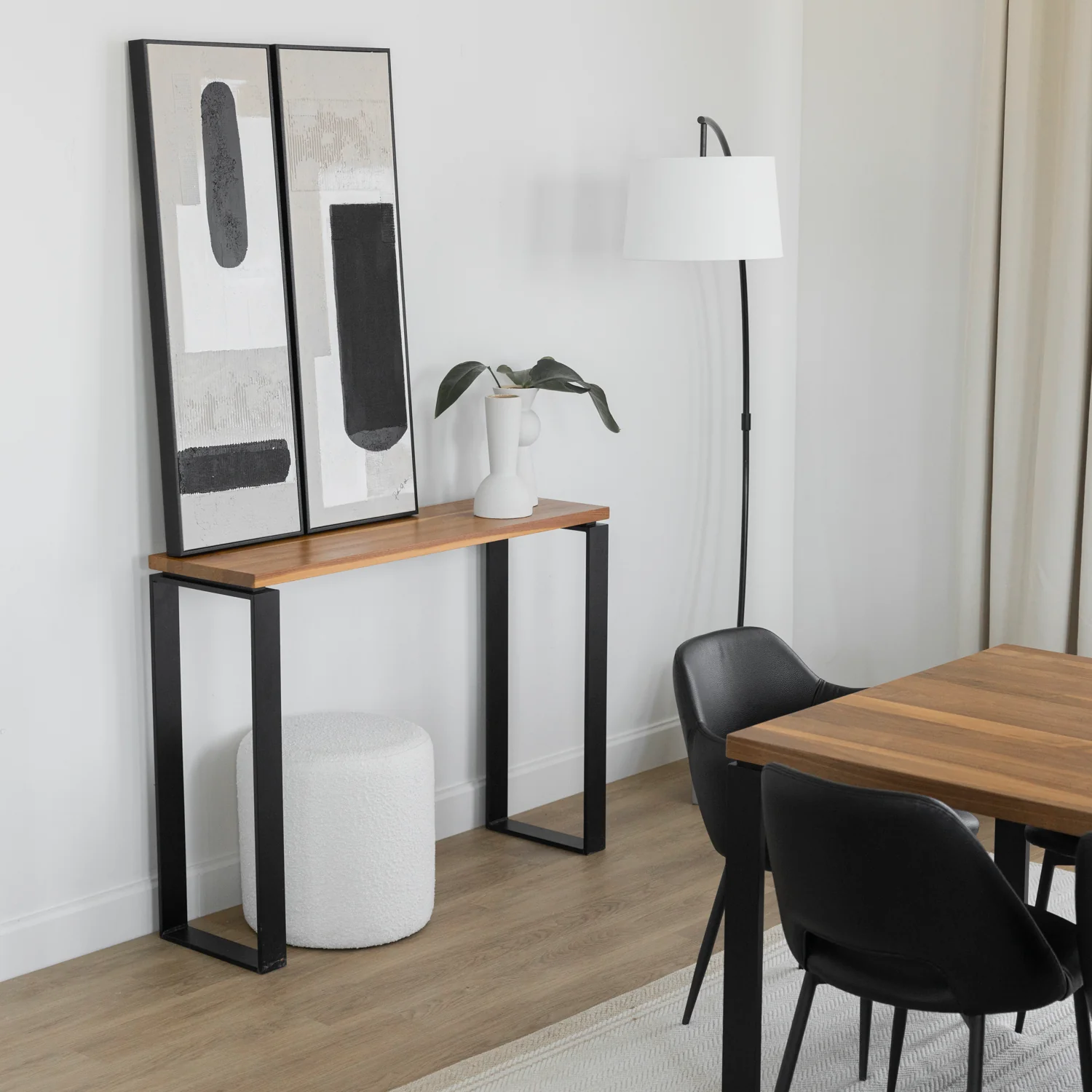 Table console en noyer naturel - Vérona - Image 5