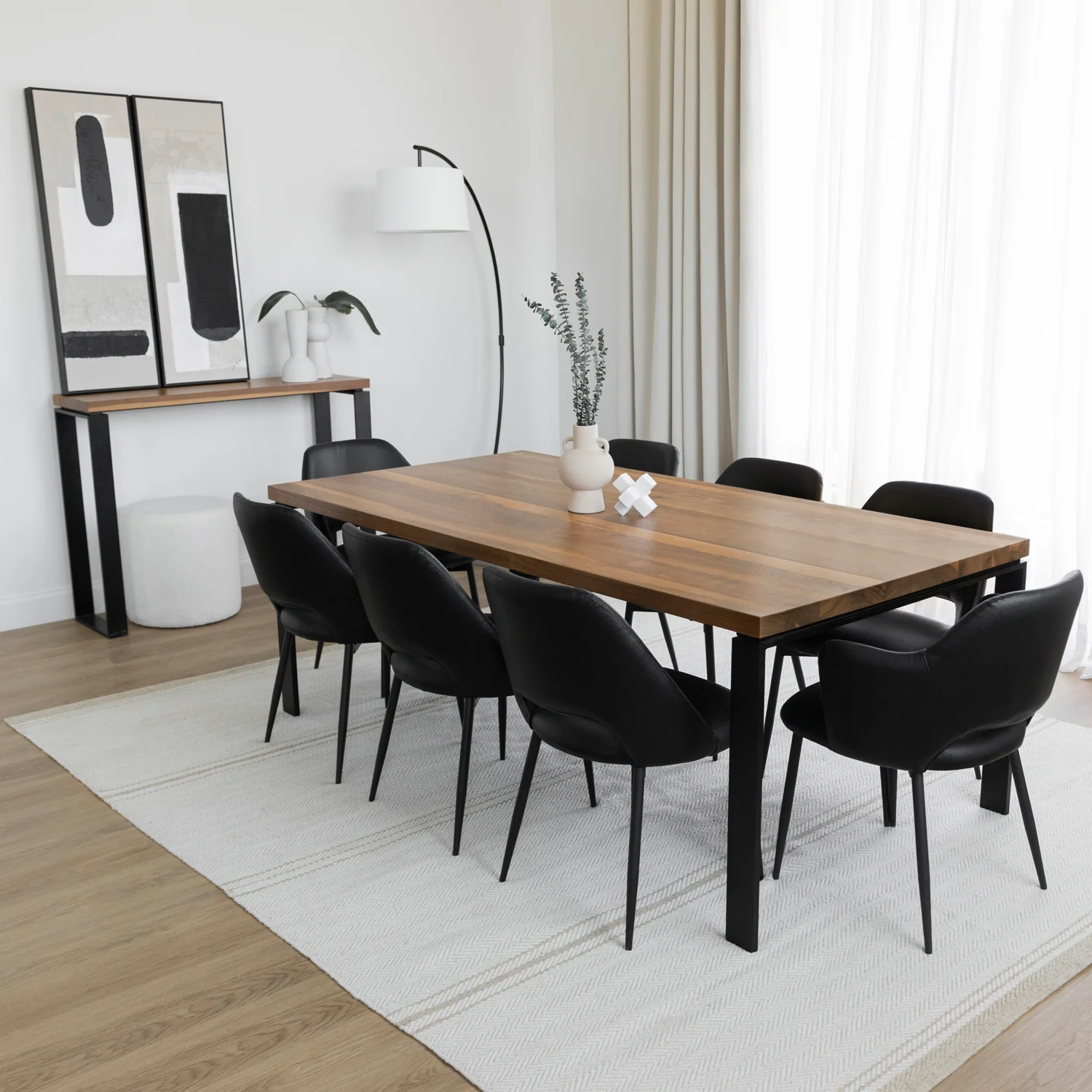 Table console en noyer naturel - Vérona - Image 6