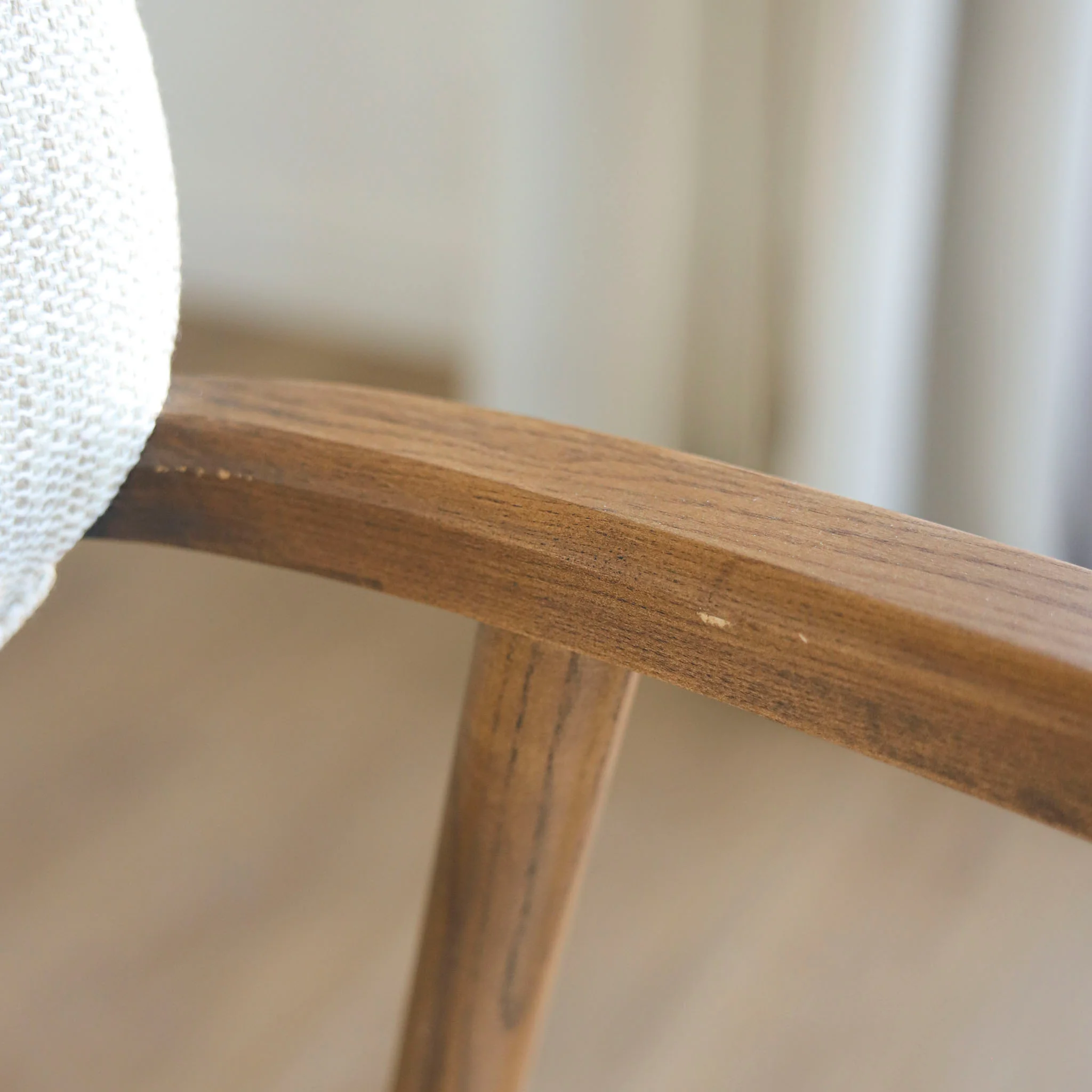 Ensemble de 3 chaises de cuisine en tissu avoine - Bradley - Image 14