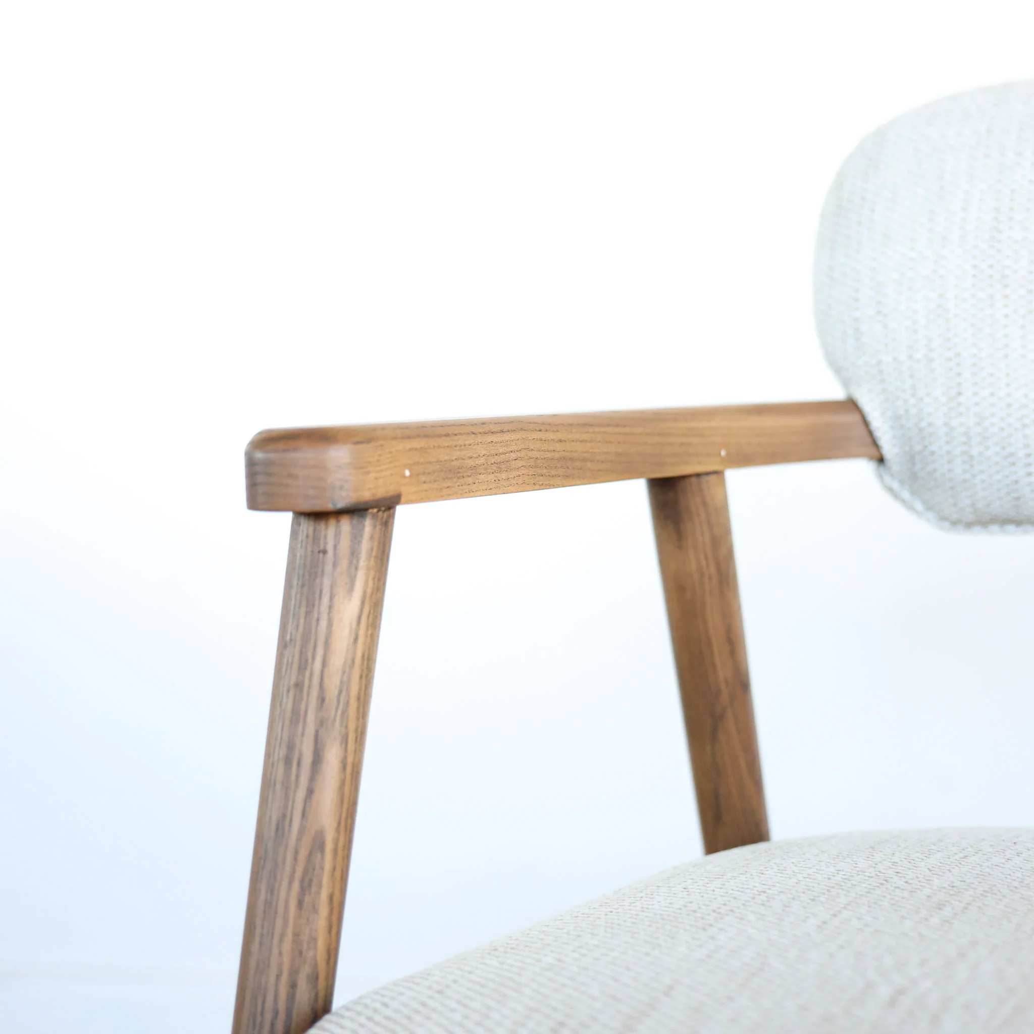 Ensemble de 3 chaises de cuisine en tissu avoine - Bradley - Image 9