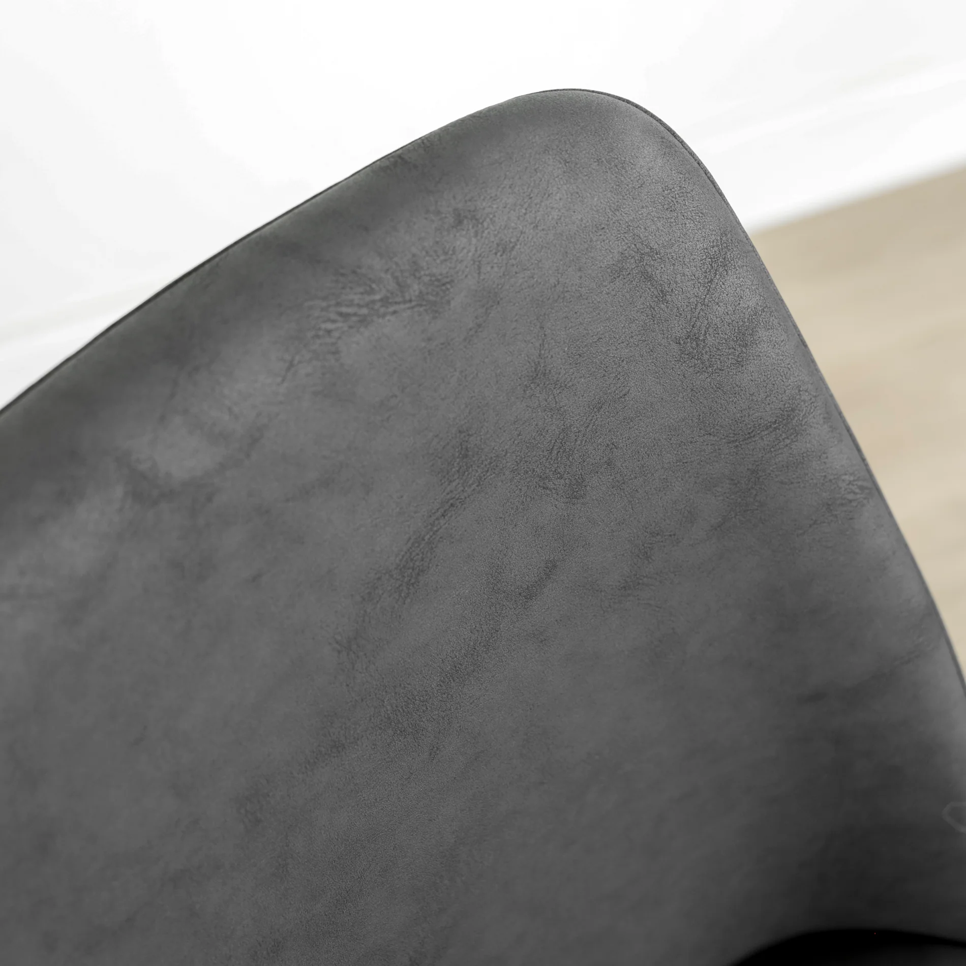 Ensemble de 2 chaises de cuisine en cuir végane noir - Odile - Image 2