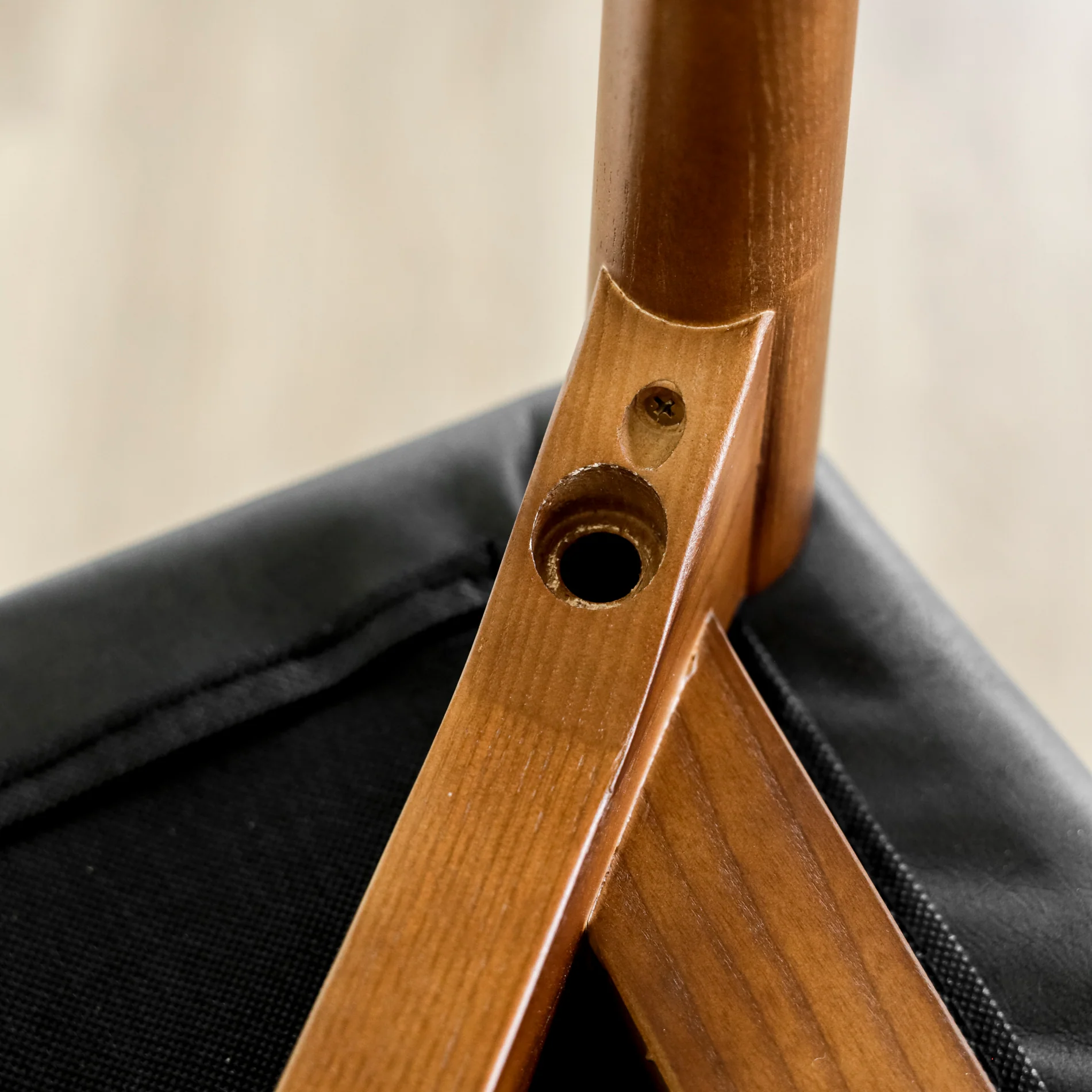 Ensemble de 2 chaises de cuisine en cuir végane noir - Odile - Image 5