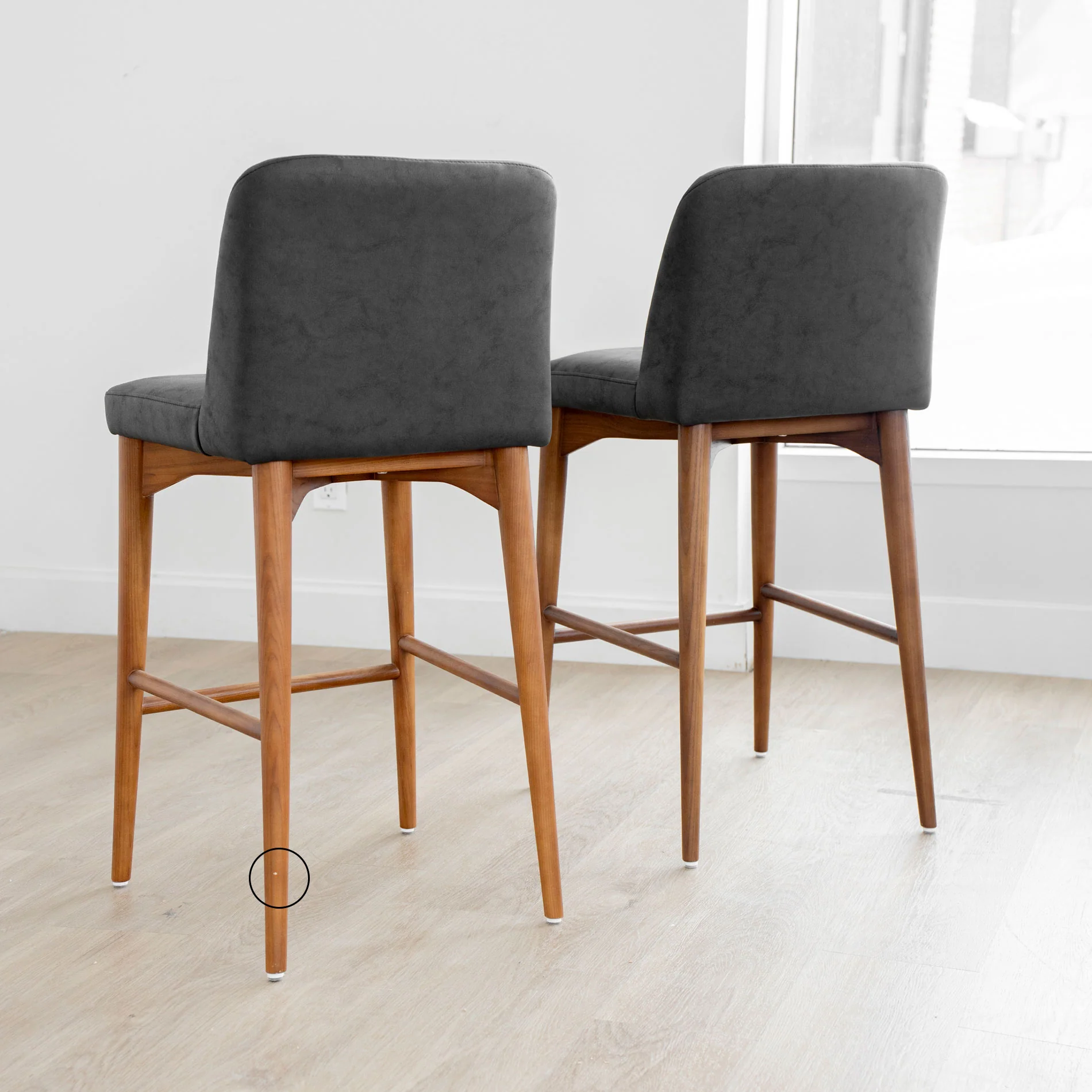 Ensemble de 2 tabourets de comptoir - Odile - Image 3