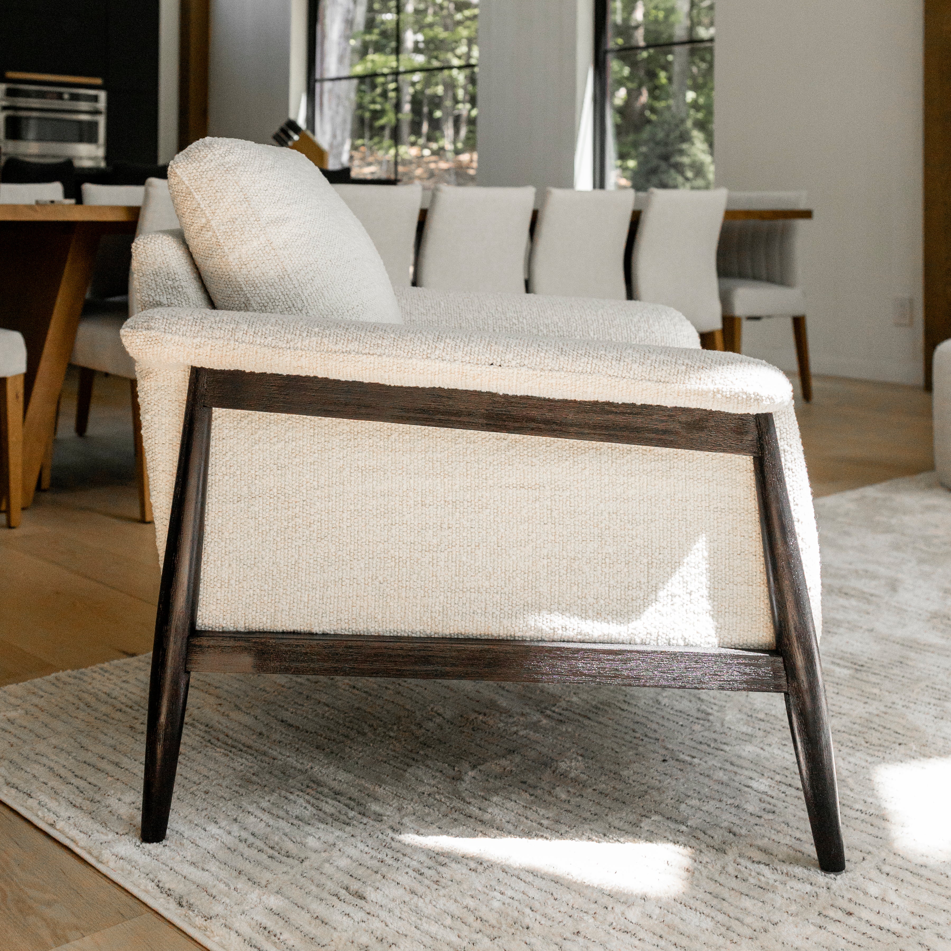 Fauteuil en tissu bouclé - Arnold - Image 3
