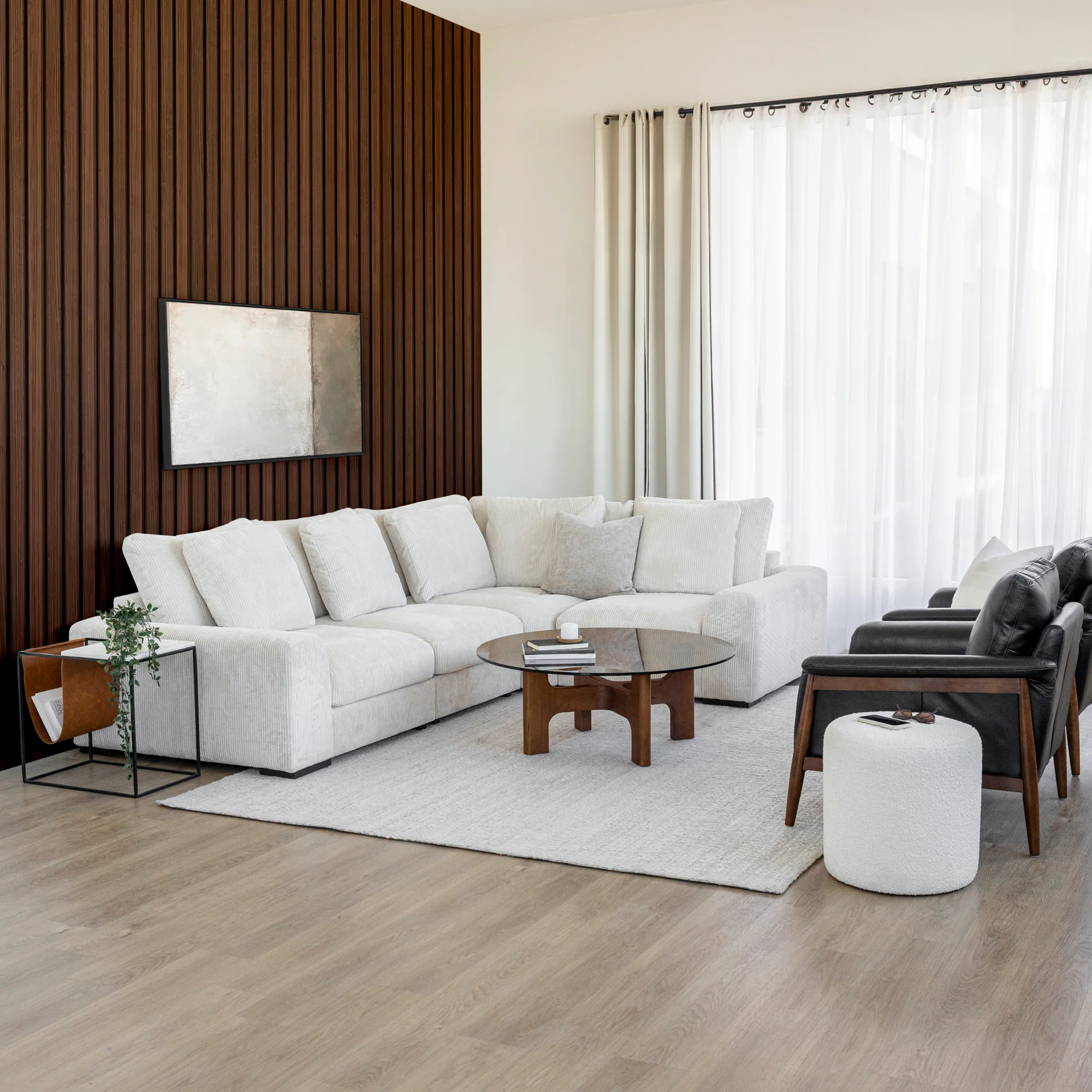 Fauteuil en cuir noir - Arnold - Image 13