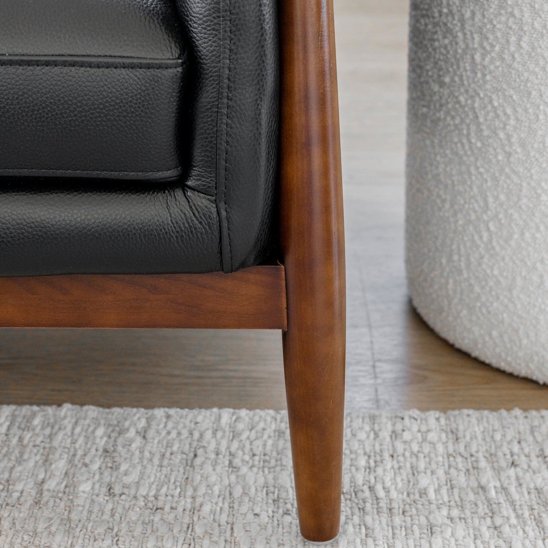 Fauteuil en cuir noir - Arnold - Image 7