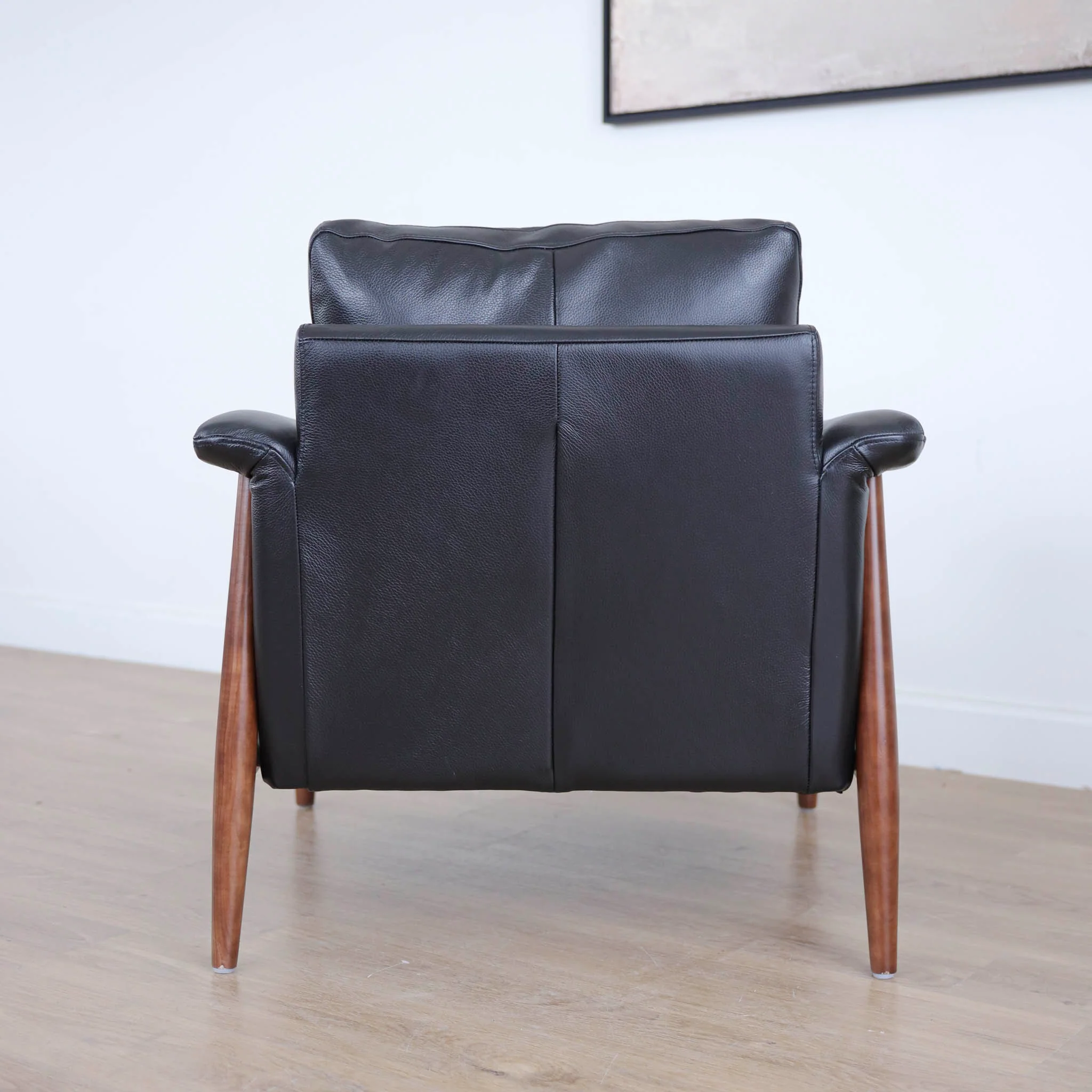 Fauteuil en cuir noir - Arnold - Image 10