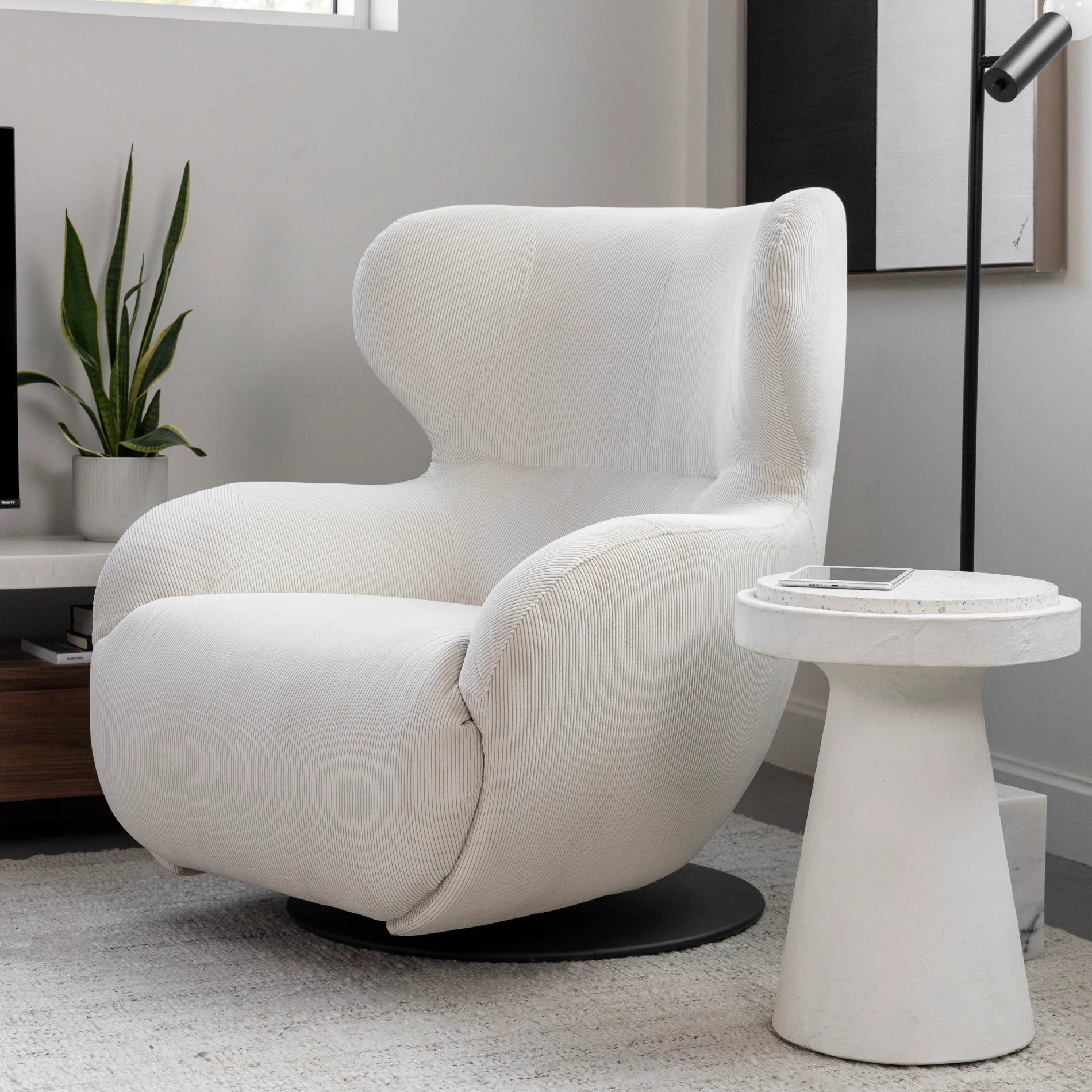 Fauteuil Winston Zéro Gravité en velours côtelé - Image 10