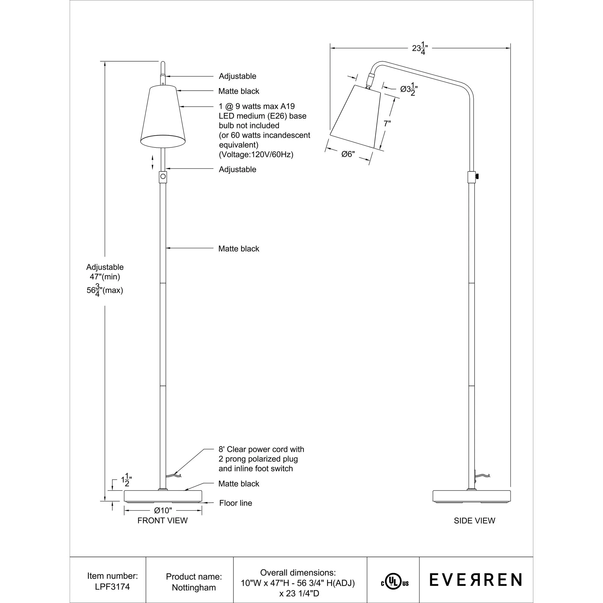 Lampe sur pied Mirenys - Image 5