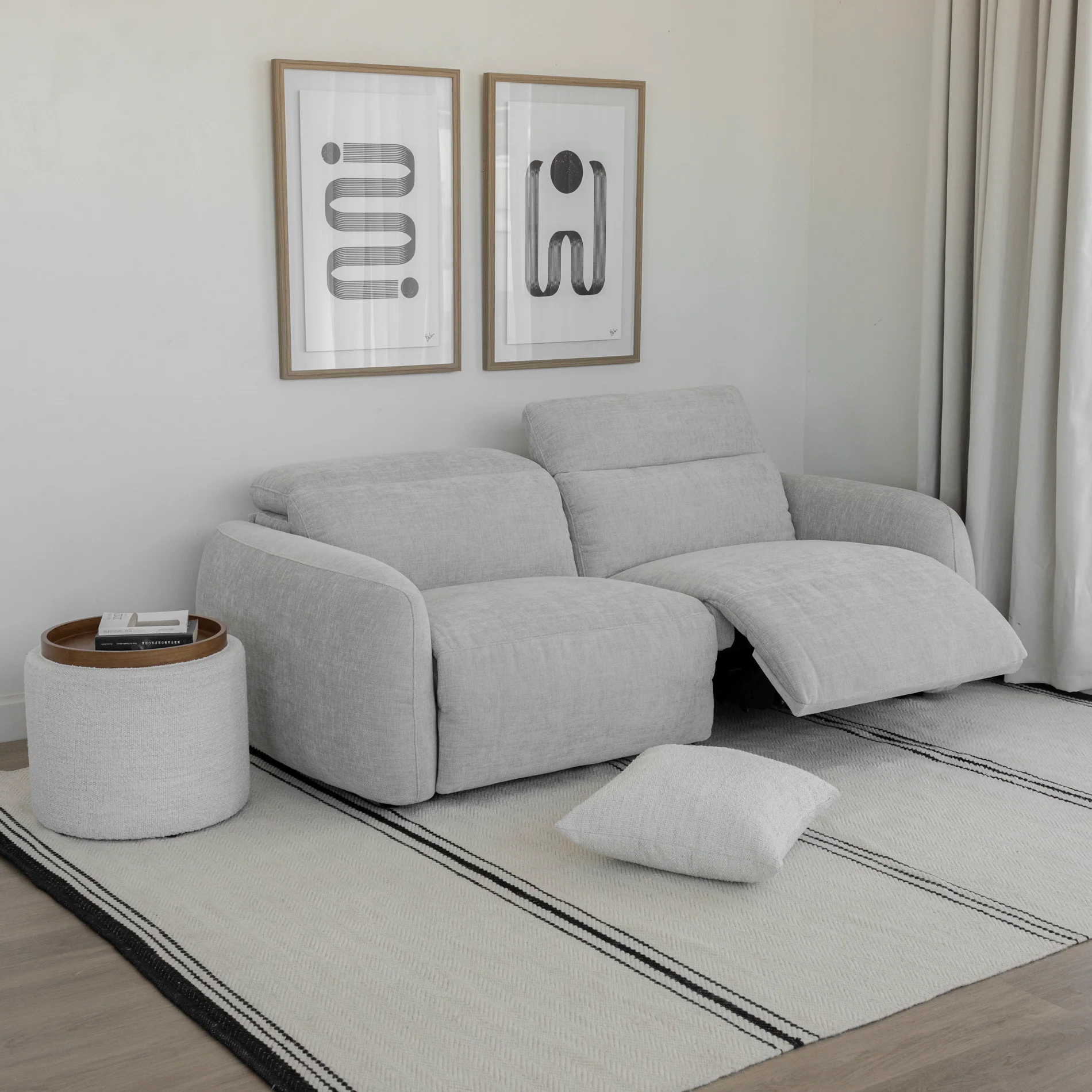 Sectionnel inclinable Austin en tissu duvet d'oie - Image 25