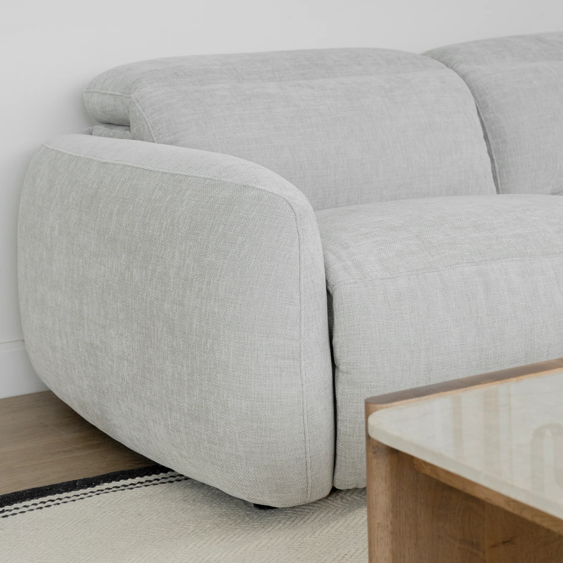Sectionnel inclinable Austin en tissu duvet d'oie - Image 3