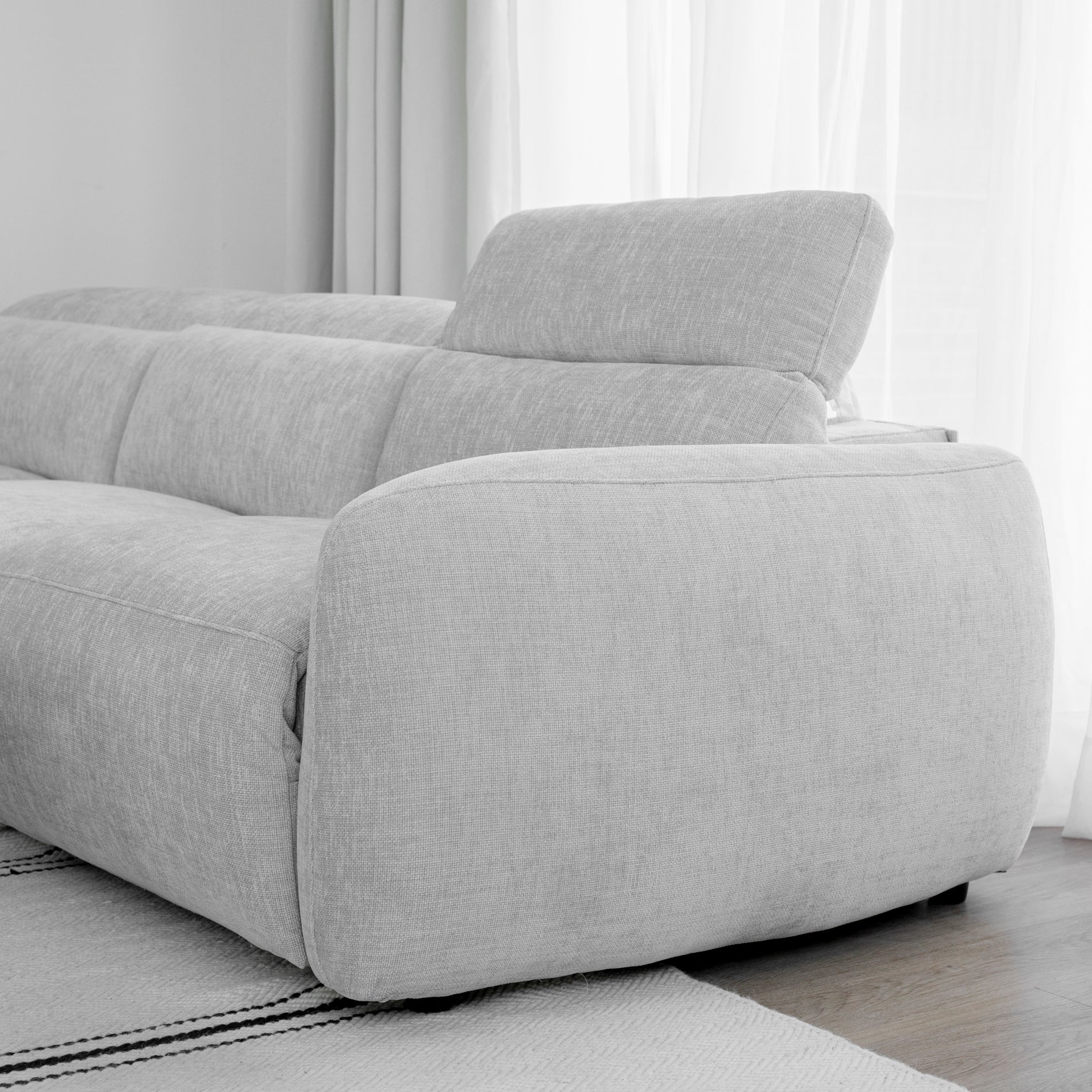 Sectionnel inclinable Austin en tissu duvet d'oie - Image 9