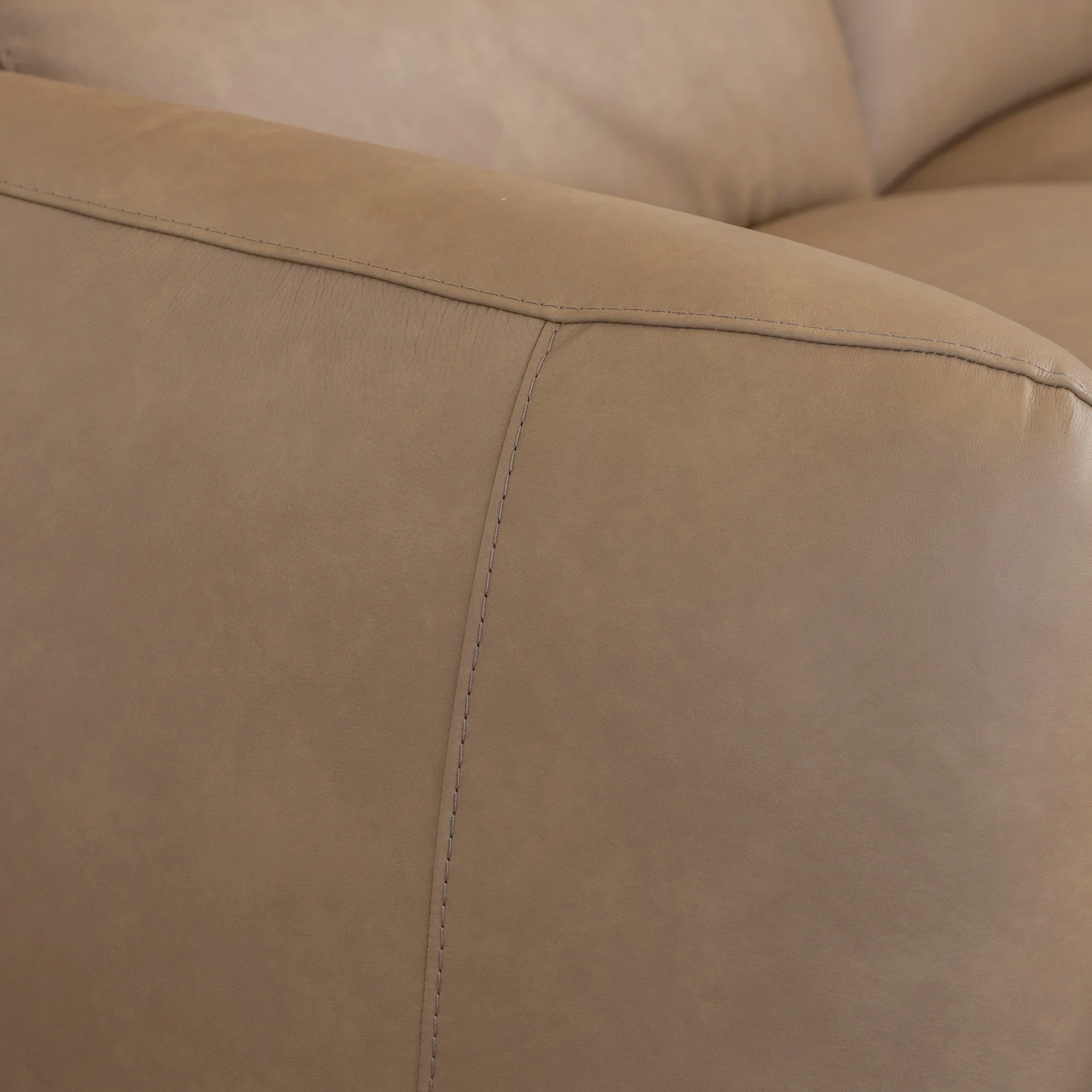 Sectionnel inclinable Austin en cuir café - Image 6