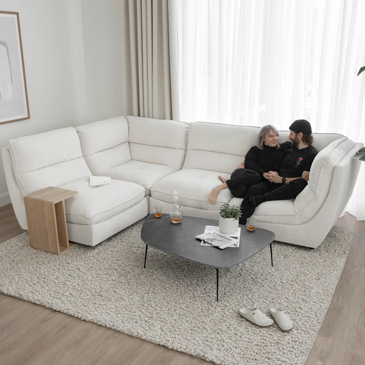 Modulaire Delano en tissu blé - Image 4