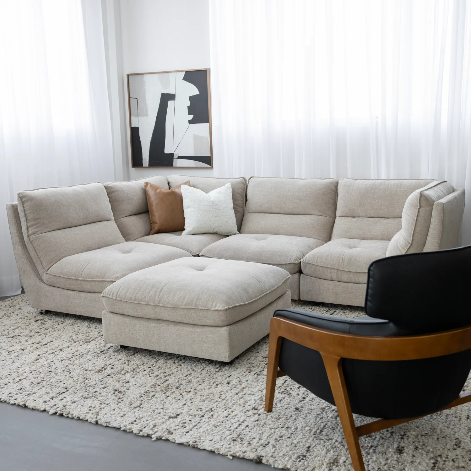 Modulaire Delano en tissu biscotte - Image 10