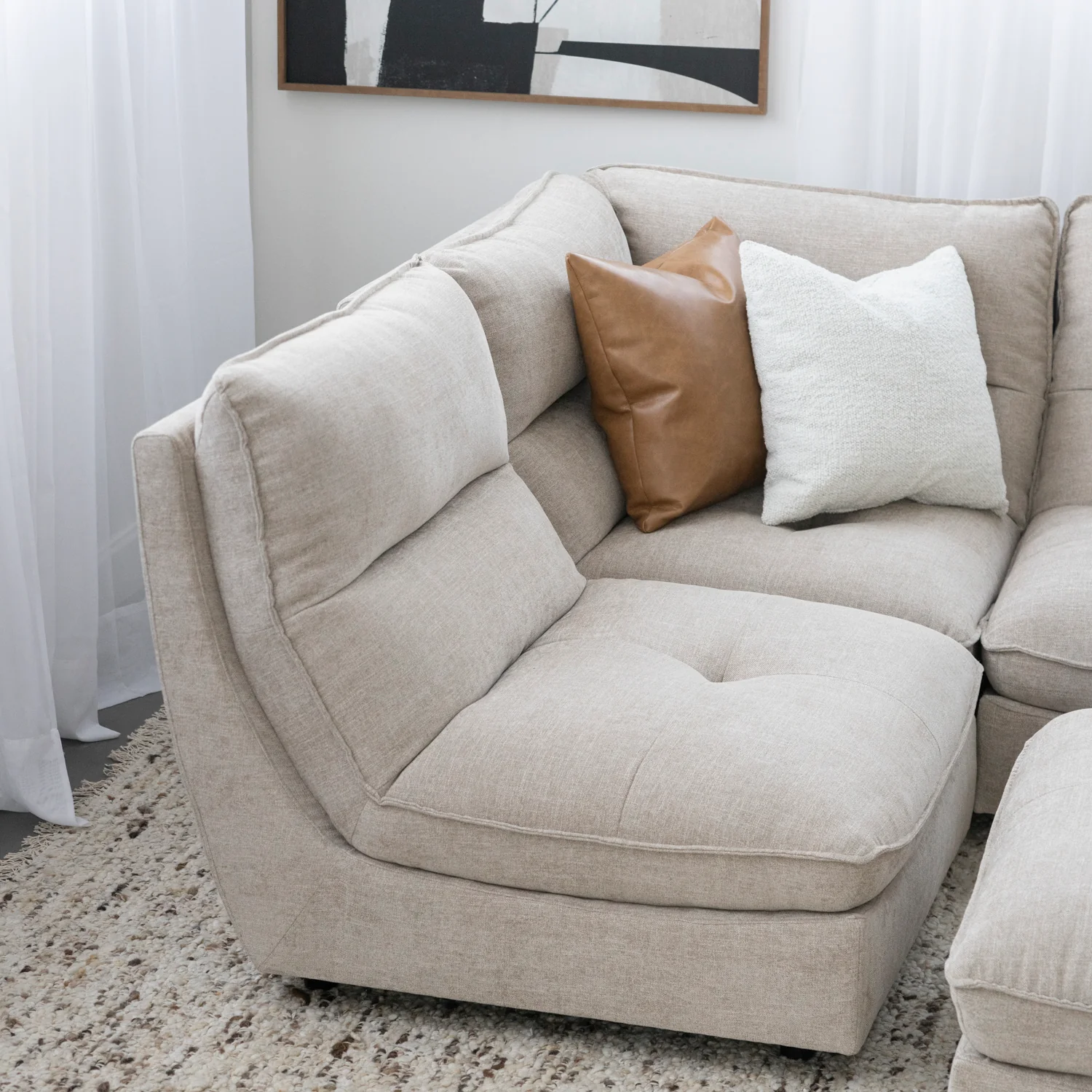 Modulaire Delano en tissu biscotte - Image 11