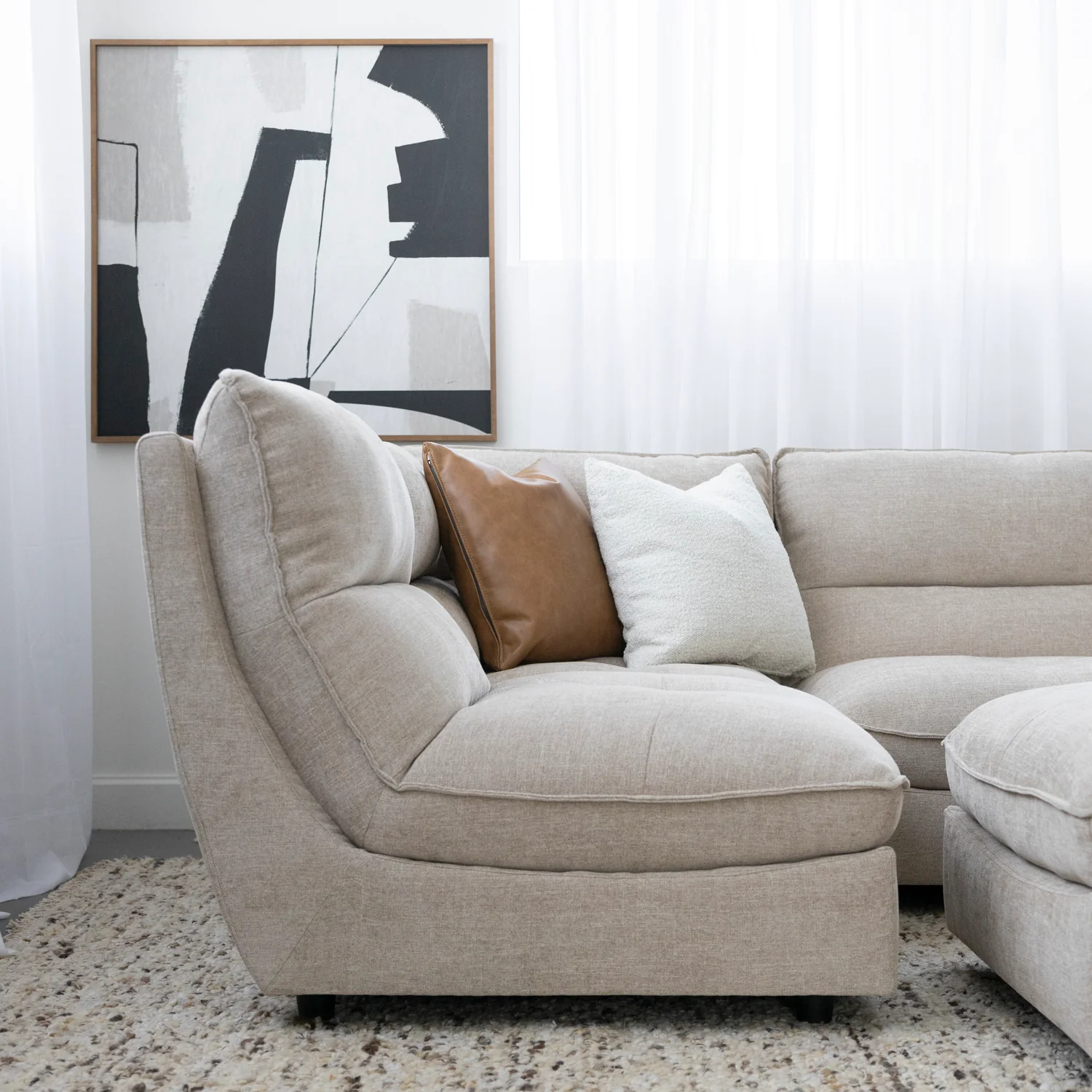 Modulaire Delano en tissu biscotte - Image 3