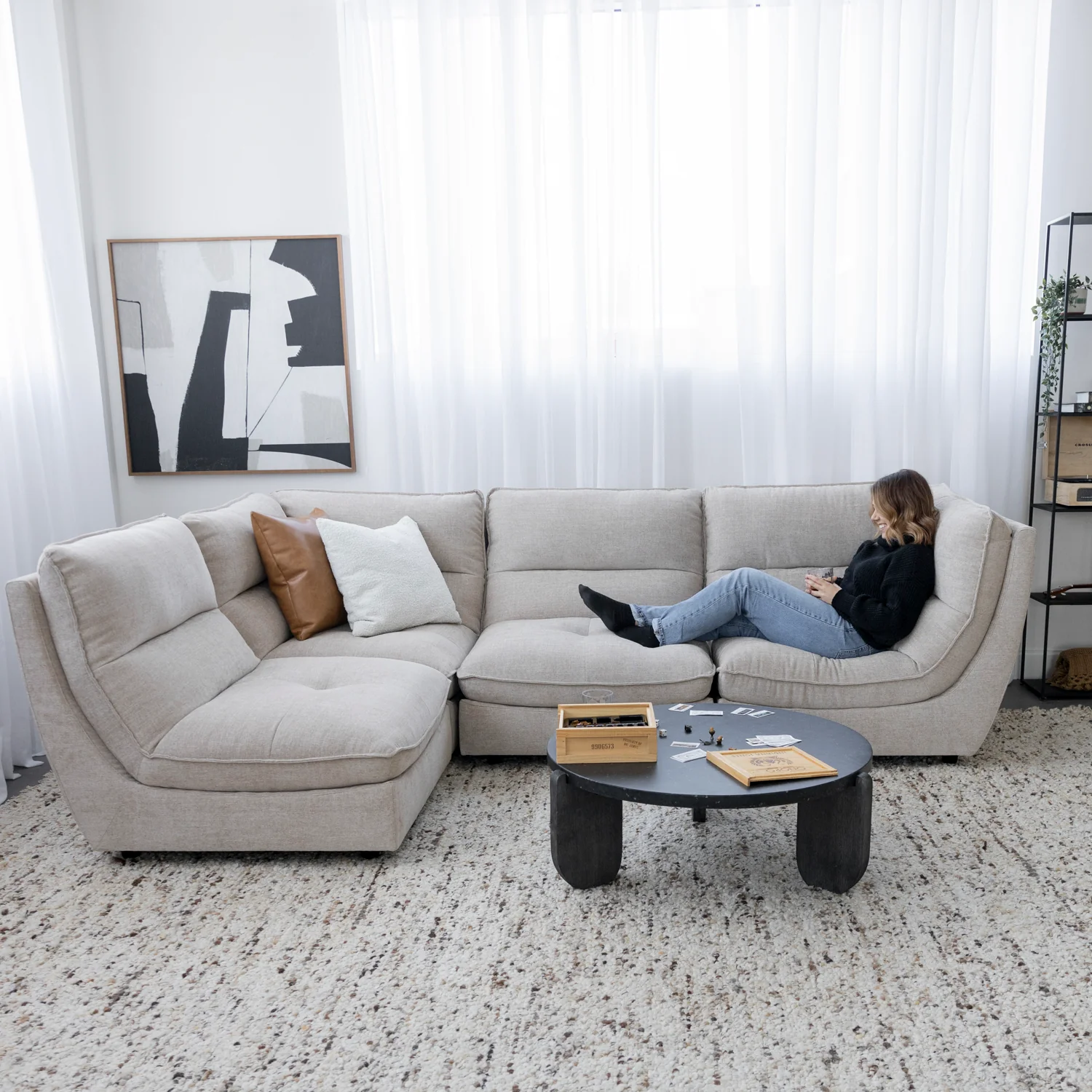 Modulaire Delano en tissu biscotte - Image 9