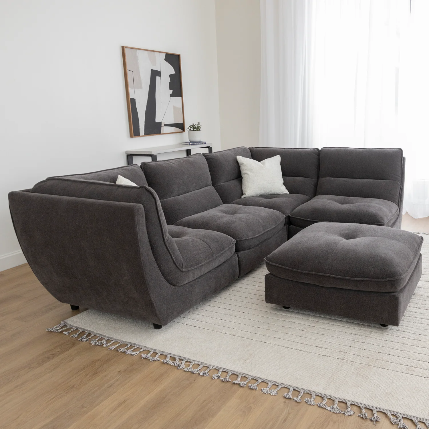 Modulaire Delano en tissu charbon - Image 11