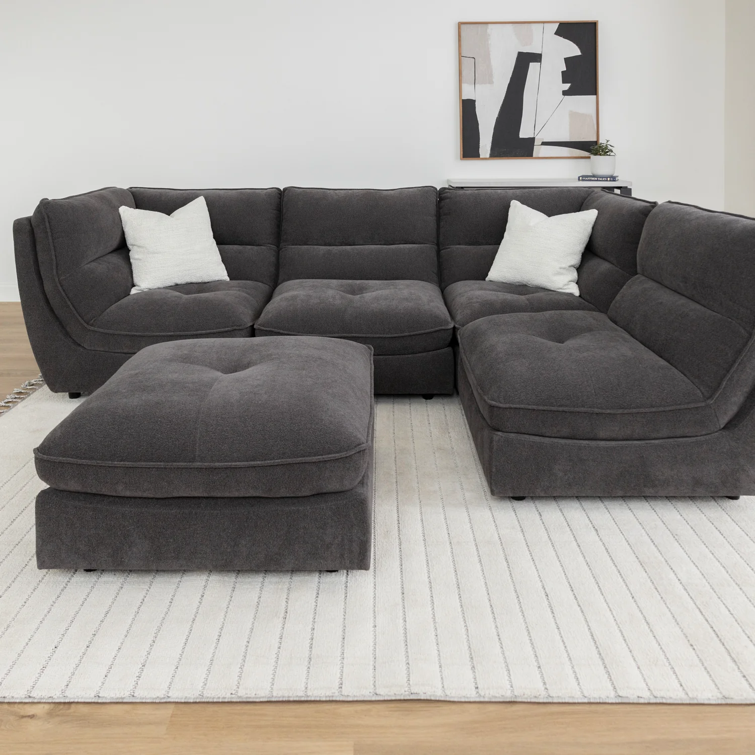 Modulaire Delano en tissu charbon - Image 12
