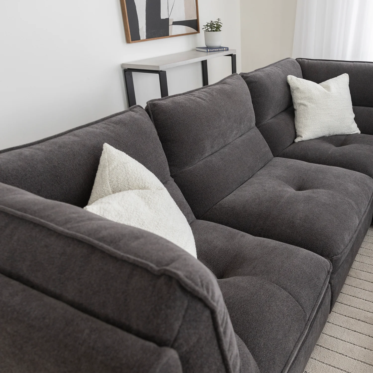 Modulaire Delano en tissu charbon - Image 3