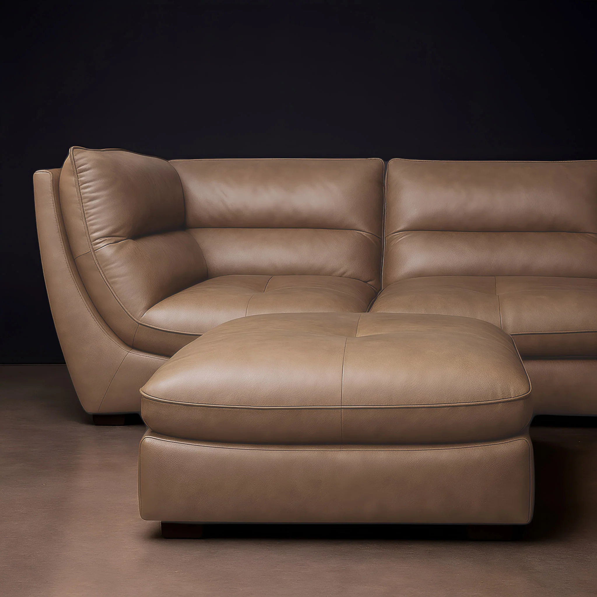Modulaire Delano en cuir café - Image 12