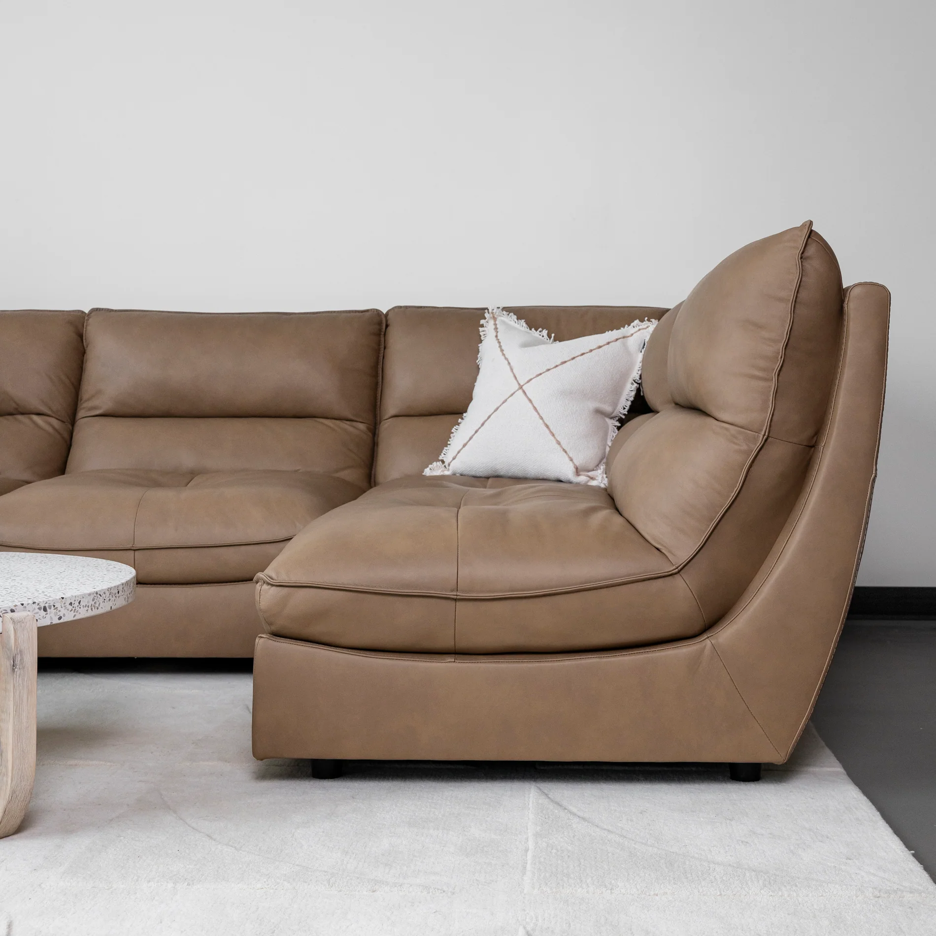 Modulaire Delano en cuir café - Image 2