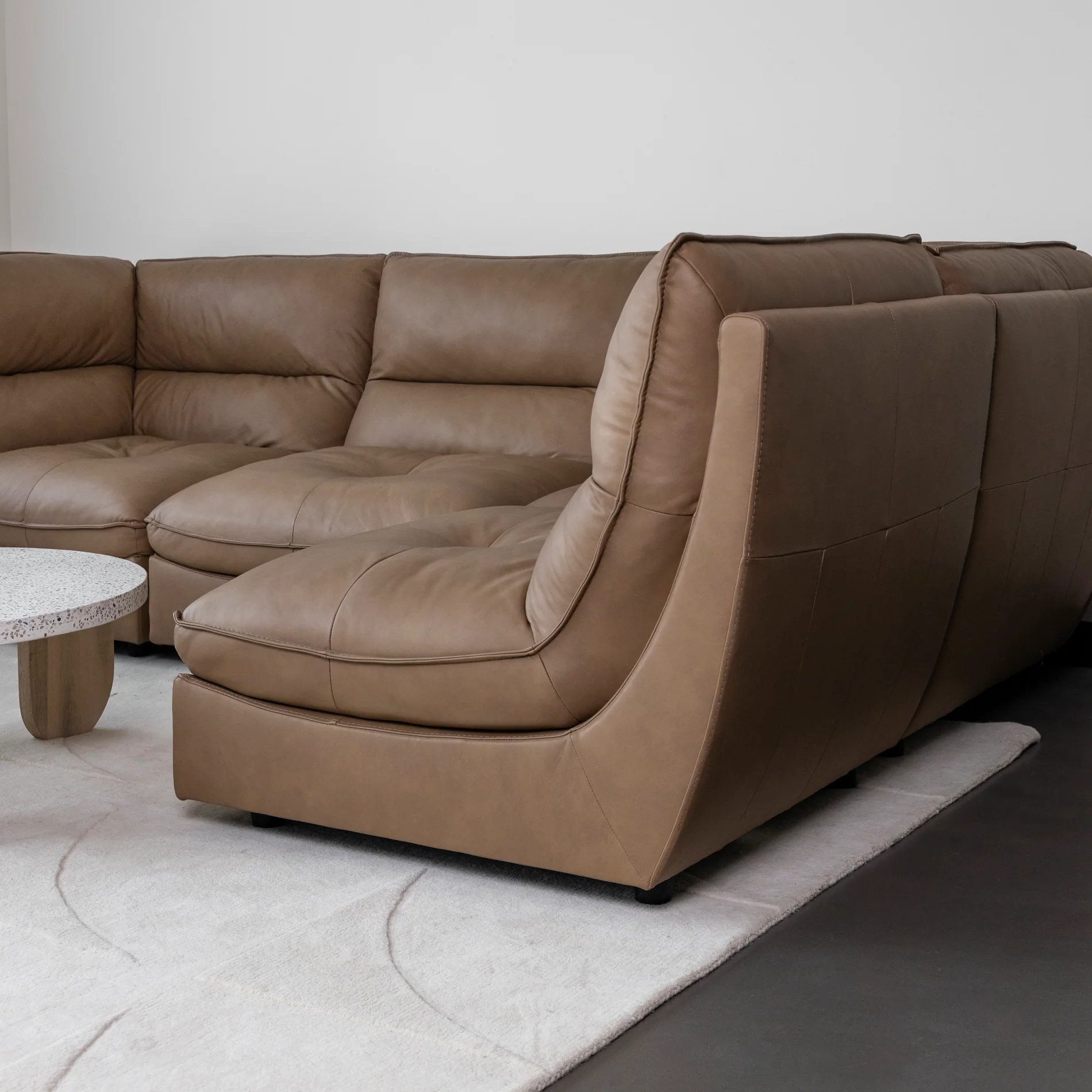 Modulaire Delano en cuir café - Image 3