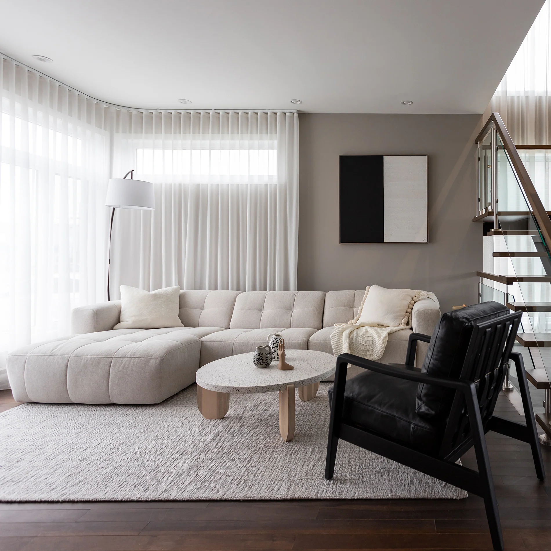 Modulaire Emma en tissu greige pâle - Image 15