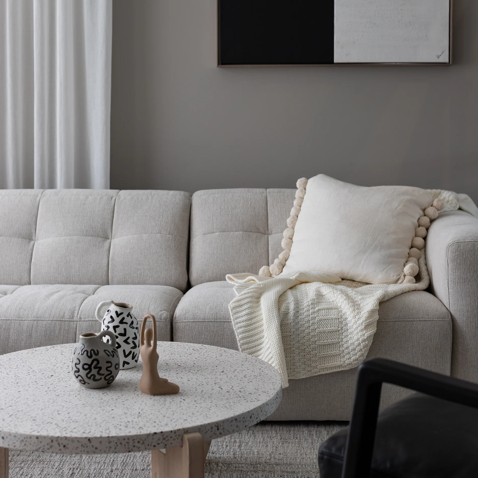 Modulaire Emma en tissu greige pâle - Image 16