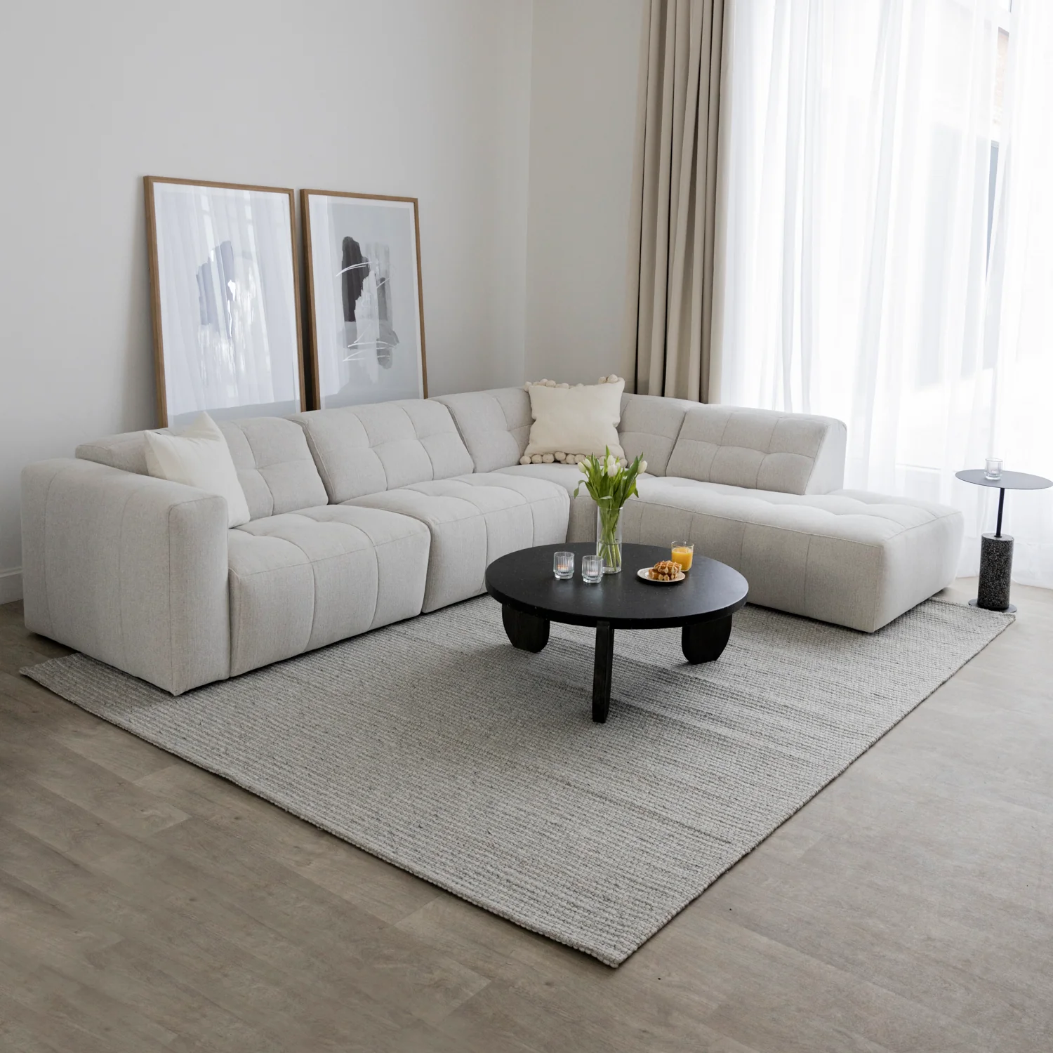 Modulaire Emma en tissu greige pâle - Image 17